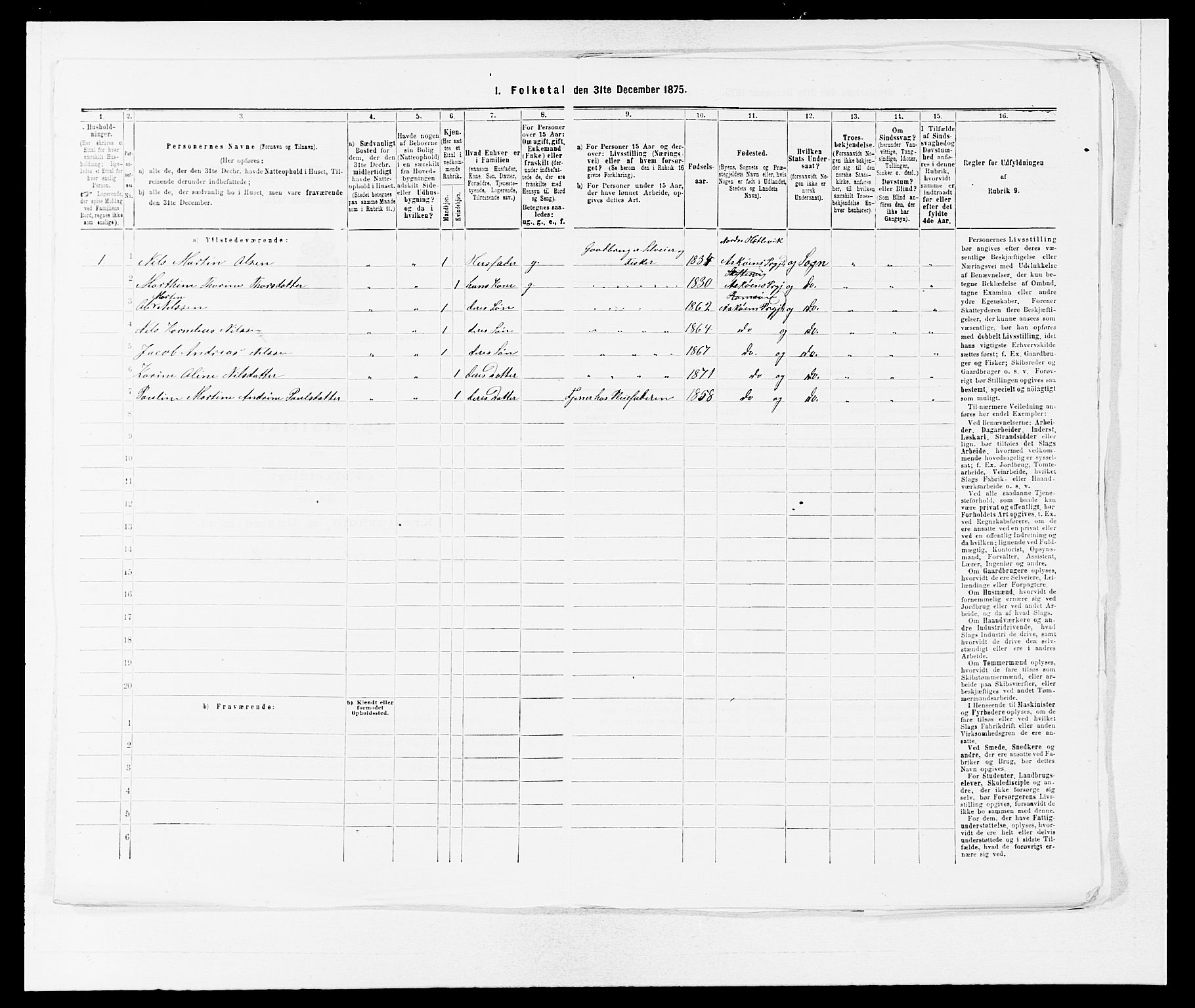 SAB, 1875 census for 1247P Askøy, 1875, p. 474