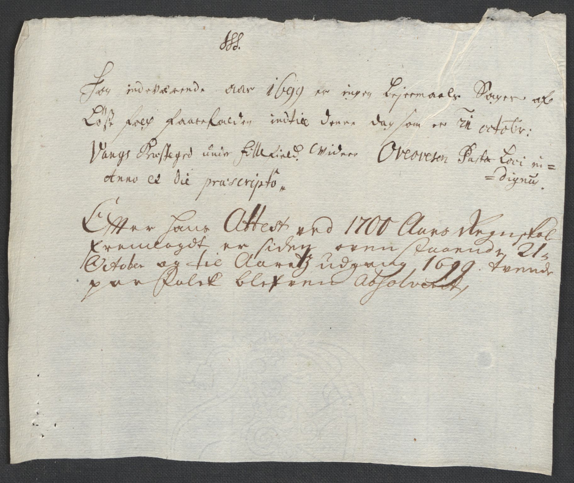 Rentekammeret inntil 1814, Reviderte regnskaper, Fogderegnskap, AV/RA-EA-4092/R18/L1297: Fogderegnskap Hadeland, Toten og Valdres, 1699, p. 316