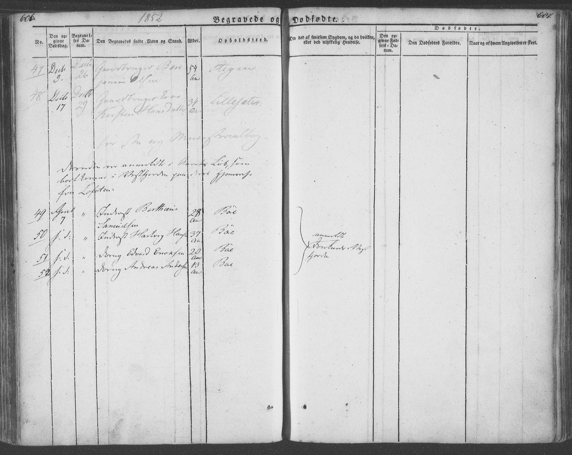 Ministerialprotokoller, klokkerbøker og fødselsregistre - Nordland, AV/SAT-A-1459/855/L0799: Parish register (official) no. 855A07, 1834-1852, p. 606-607