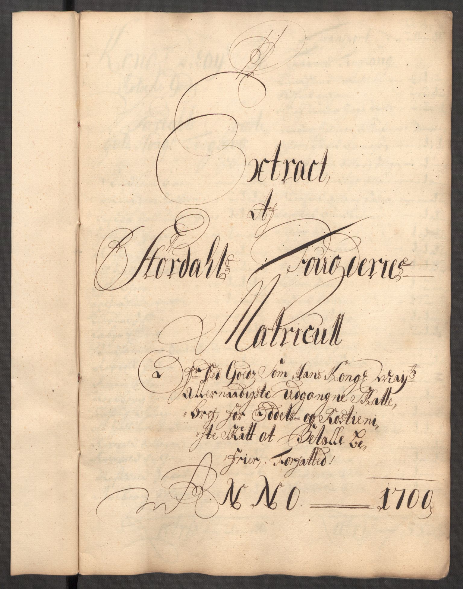 Rentekammeret inntil 1814, Reviderte regnskaper, Fogderegnskap, AV/RA-EA-4092/R62/L4192: Fogderegnskap Stjørdal og Verdal, 1700, p. 313