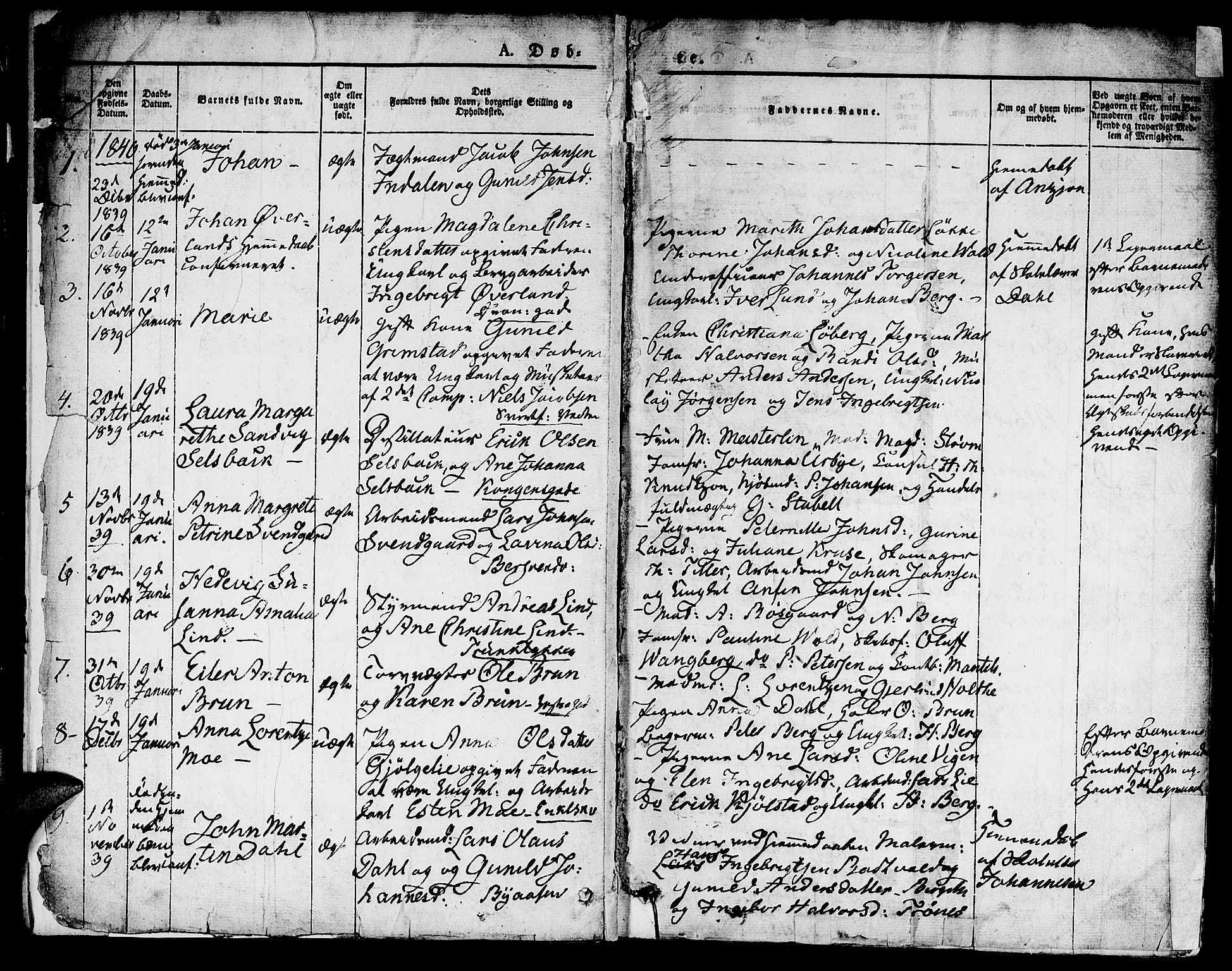 Ministerialprotokoller, klokkerbøker og fødselsregistre - Sør-Trøndelag, SAT/A-1456/601/L0048: Parish register (official) no. 601A16, 1840-1847, p. 2