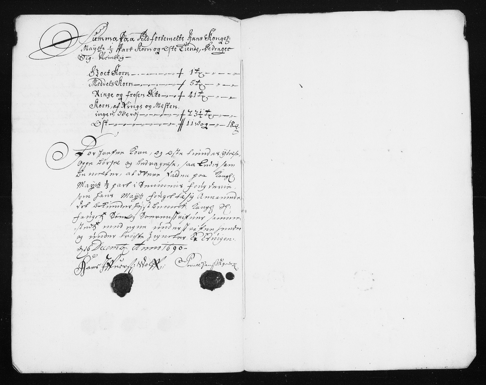 Rentekammeret inntil 1814, Reviderte regnskaper, Stiftamtstueregnskaper, Trondheim stiftamt og Nordland amt, AV/RA-EA-6044/R/Rh/L0015: Nordland amt, 1690