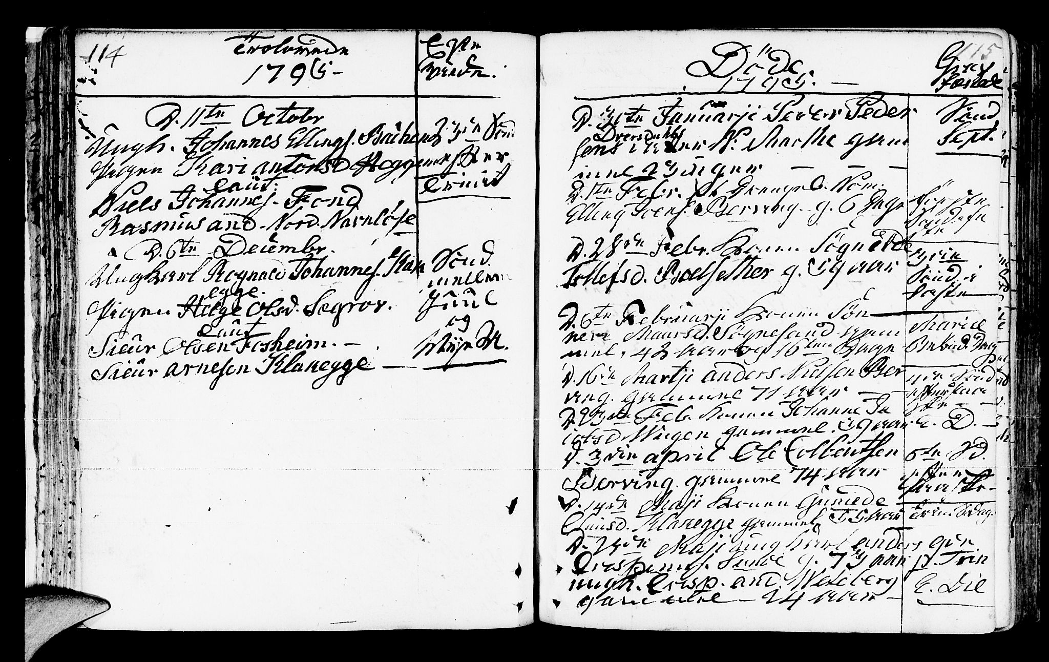 Jølster sokneprestembete, SAB/A-80701/H/Haa/Haaa/L0006: Parish register (official) no. A 6, 1790-1821, p. 114-115