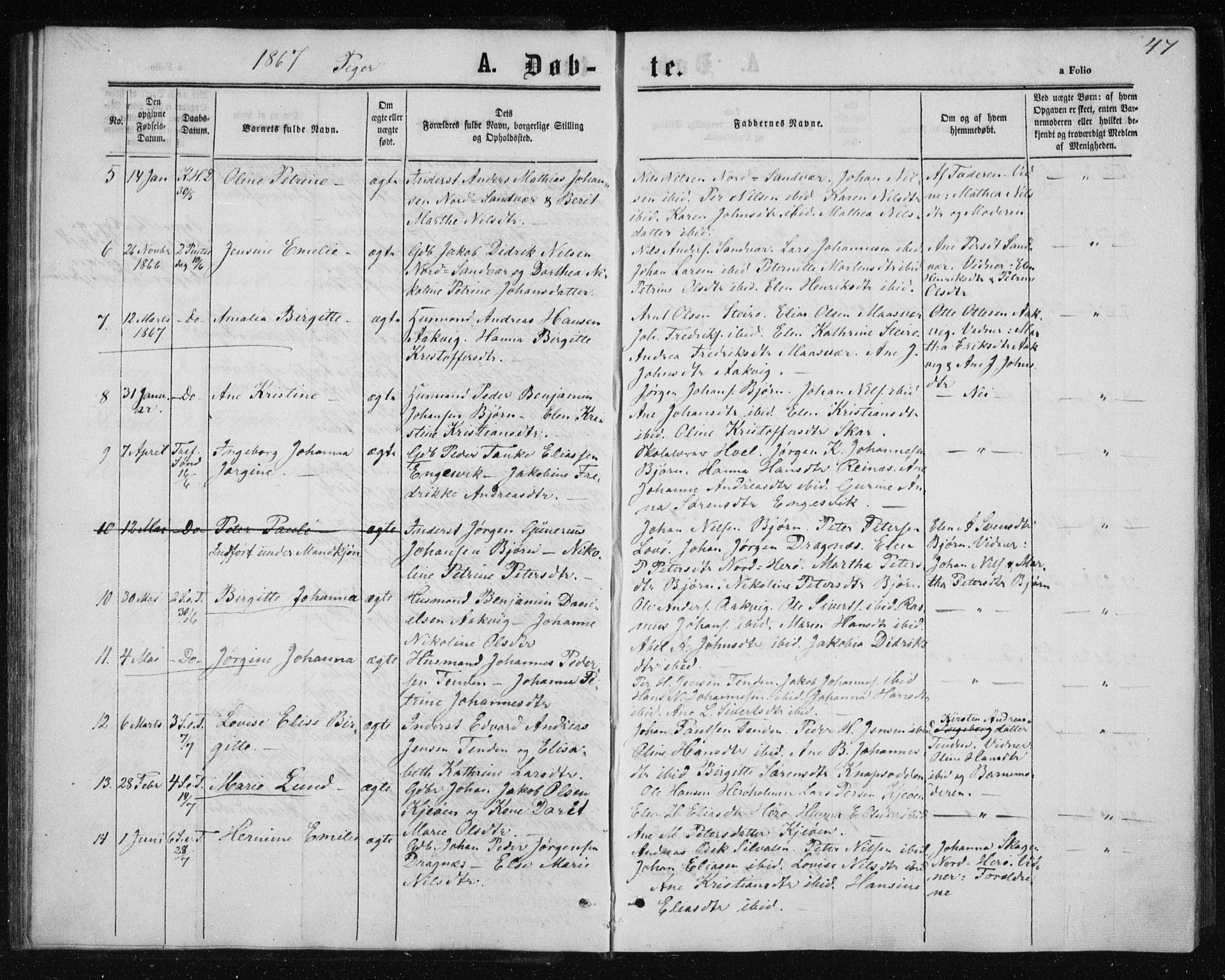 Ministerialprotokoller, klokkerbøker og fødselsregistre - Nordland, AV/SAT-A-1459/834/L0505: Parish register (official) no. 834A03, 1862-1871, p. 47