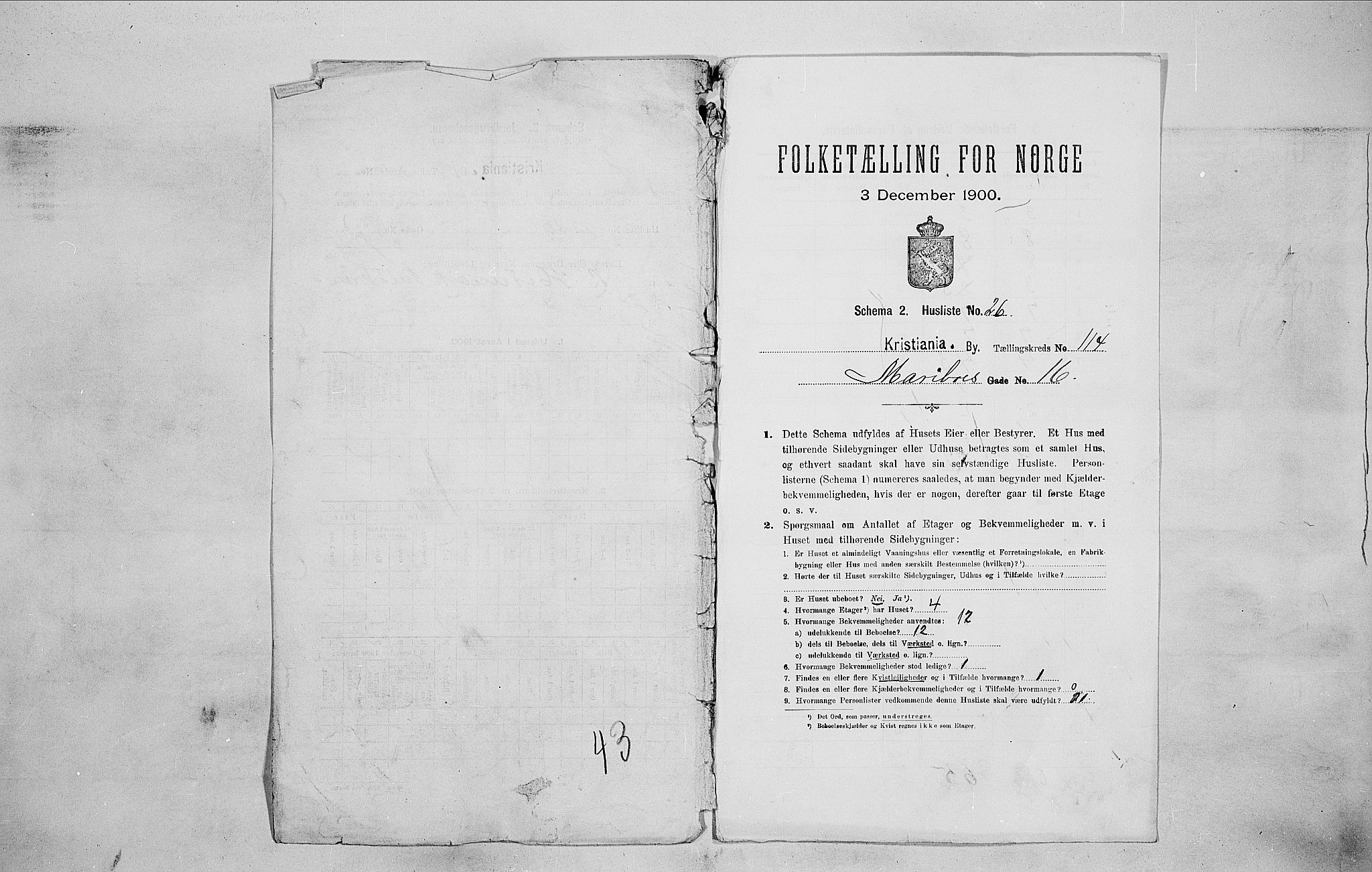 SAO, 1900 census for Kristiania, 1900, p. 54993