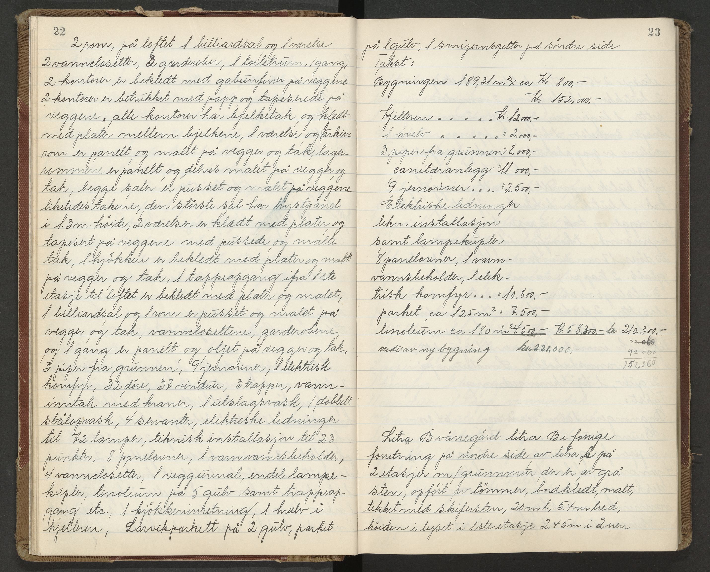 Norges Brannkasse Kristiansund, AV/SAT-A-4776/A/L0020: Branntakstprotokoll, 1951-1954, p. 22-23