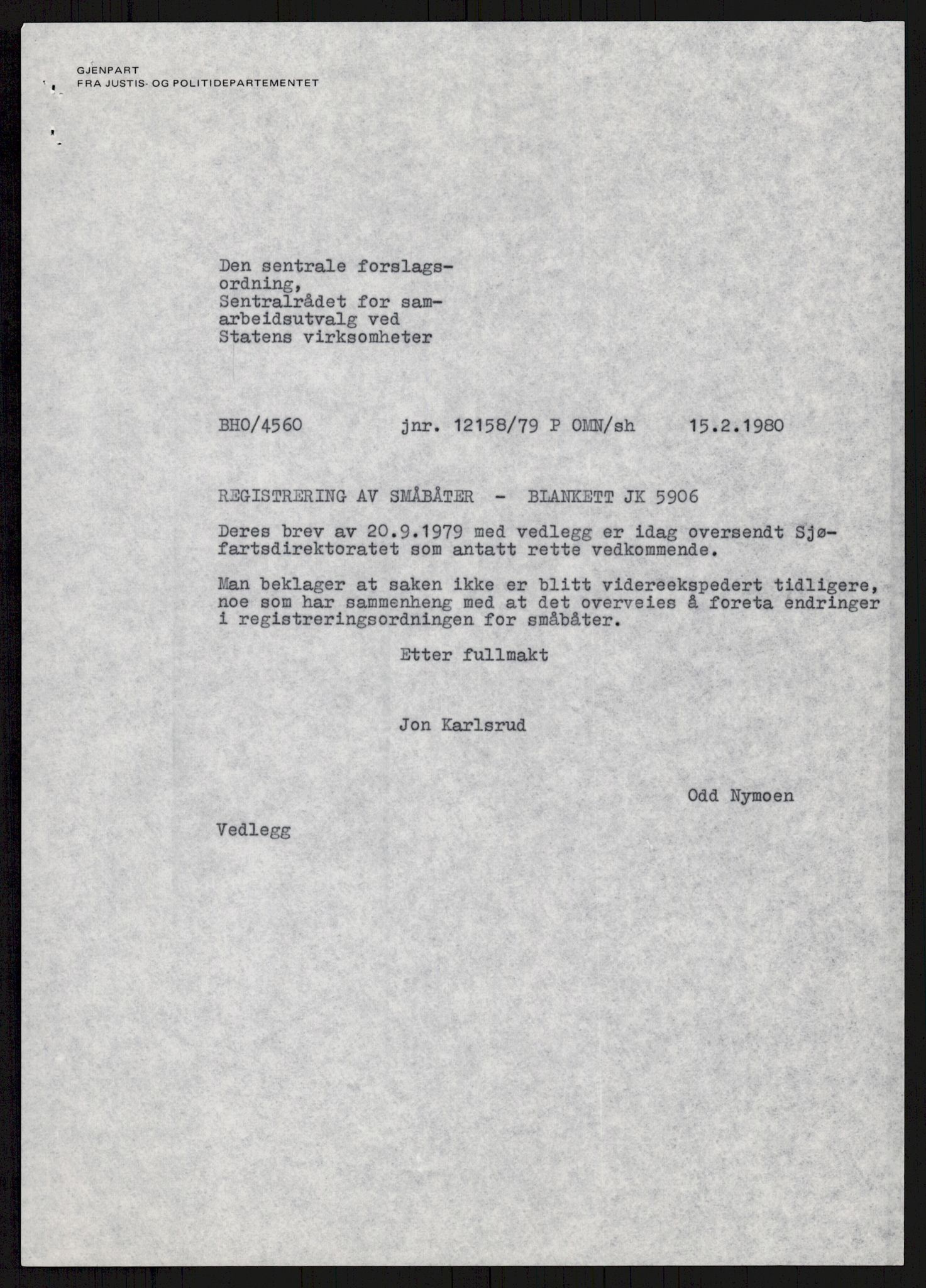 Sjøfartsdirektoratet med forløpere, generelt arkiv, AV/RA-S-1407/D/Du/Duc/L0641/0004: Skipskontrollen - Forskrifter    / Utleiebåter (2 mapper), 1977-1989, p. 540