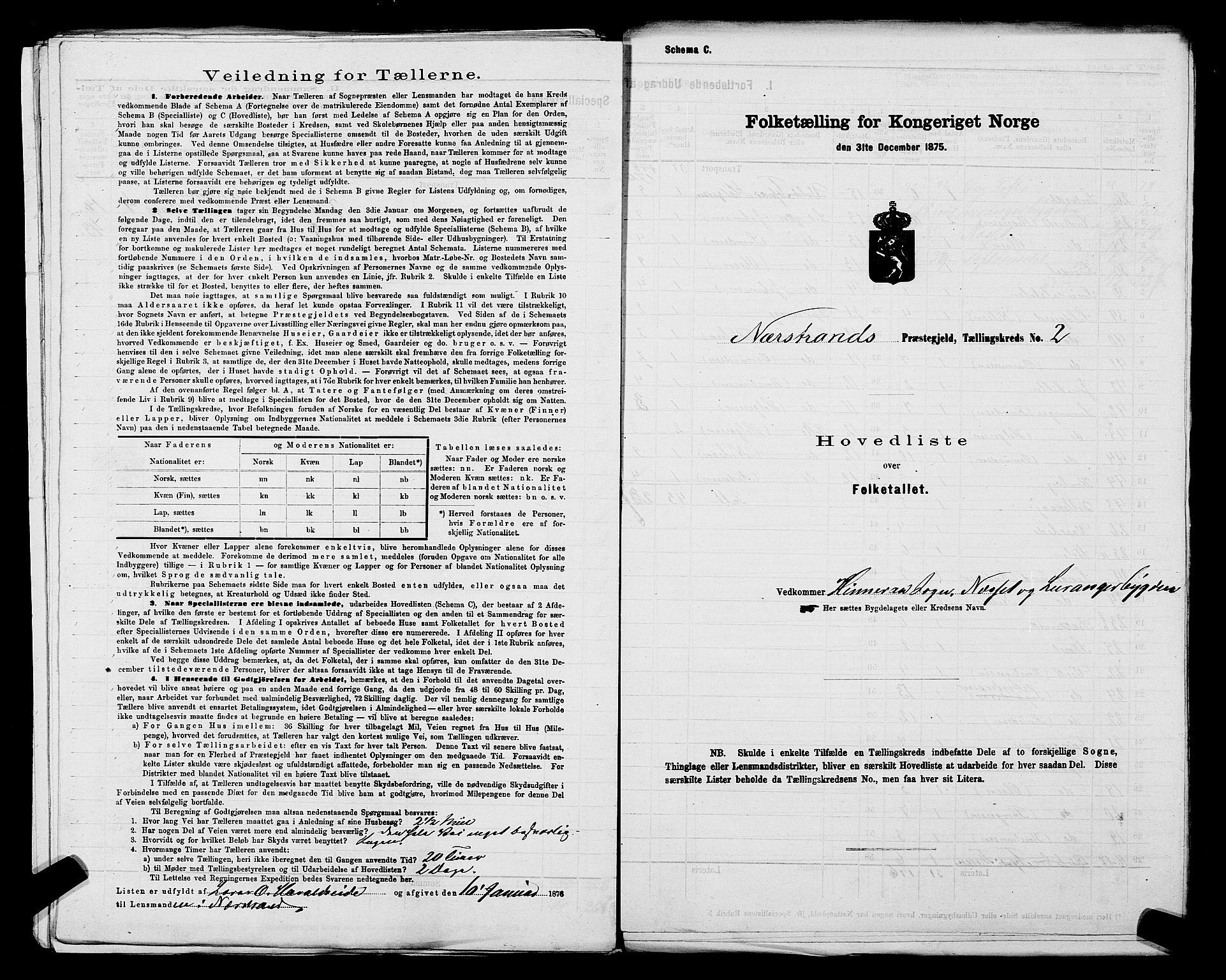 SAST, 1875 census for 1139P Nedstrand, 1875, p. 8