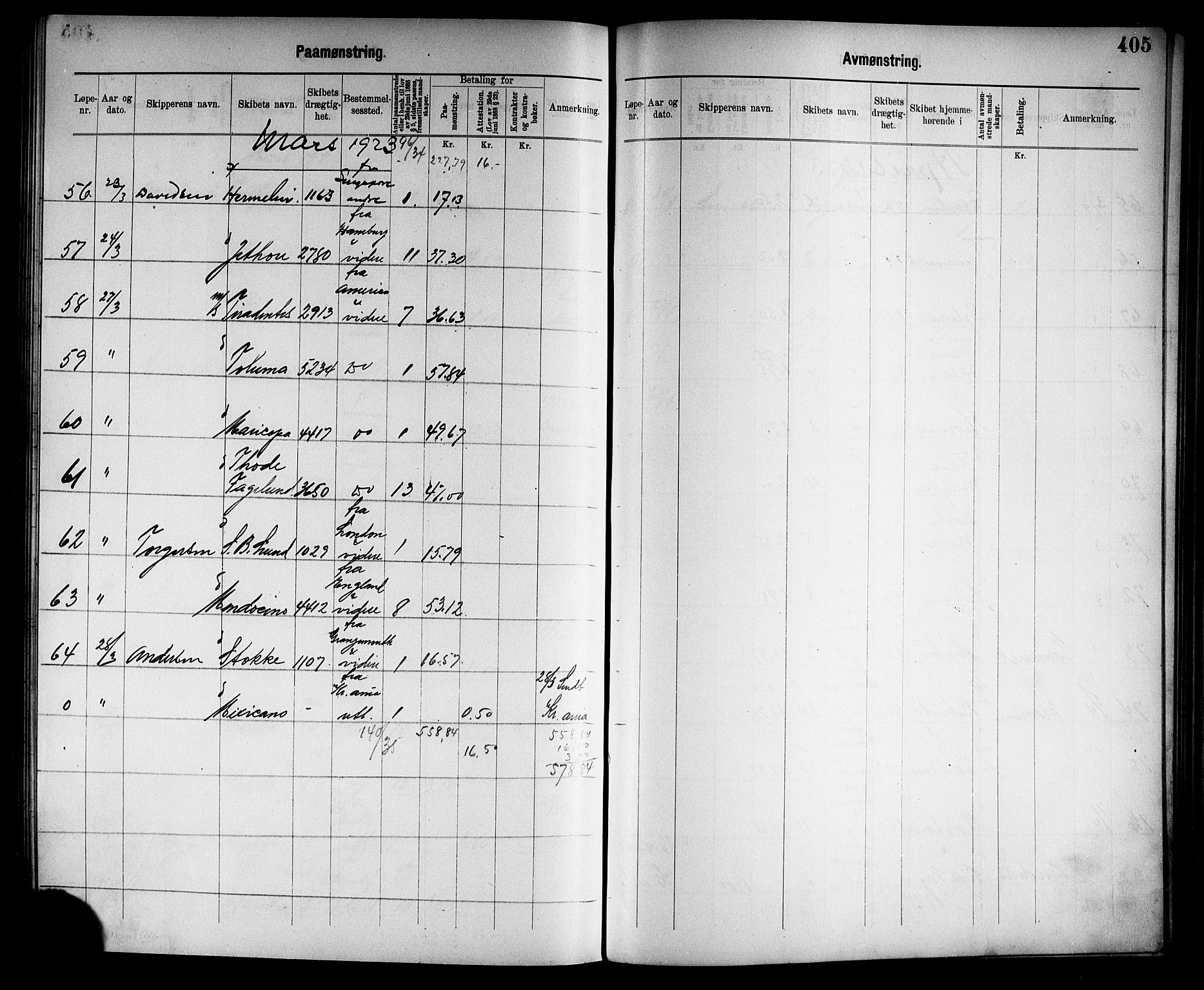 Tønsberg innrulleringskontor, AV/SAKO-A-786/H/Ha/L0007: Mønstringsjournal, 1915-1925, p. 408