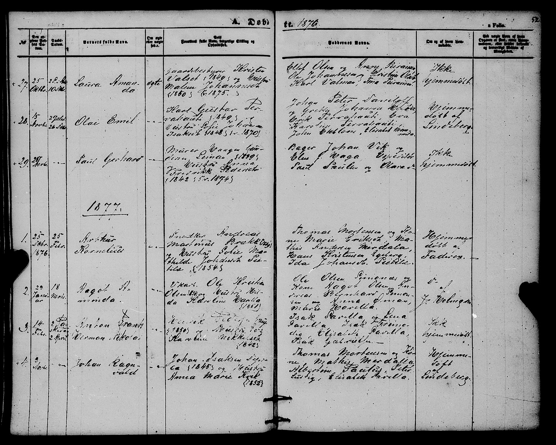 Alta sokneprestkontor, SATØ/S-1338/H/Ha/L0004.kirke: Parish register (official) no. 4, 1858-1880, p. 52