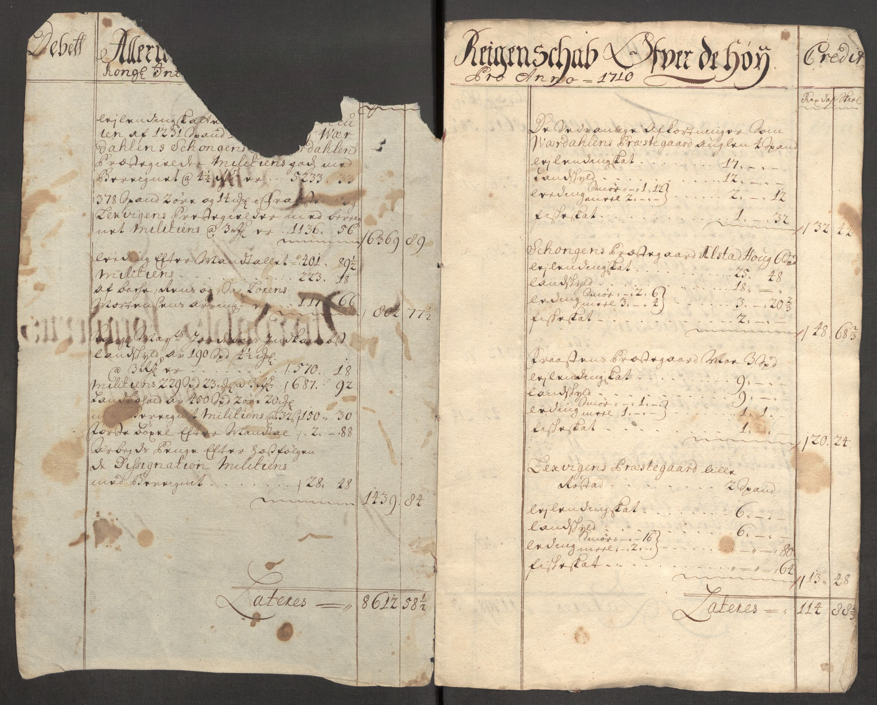 Rentekammeret inntil 1814, Reviderte regnskaper, Fogderegnskap, RA/EA-4092/R62/L4200: Fogderegnskap Stjørdal og Verdal, 1710, p. 4
