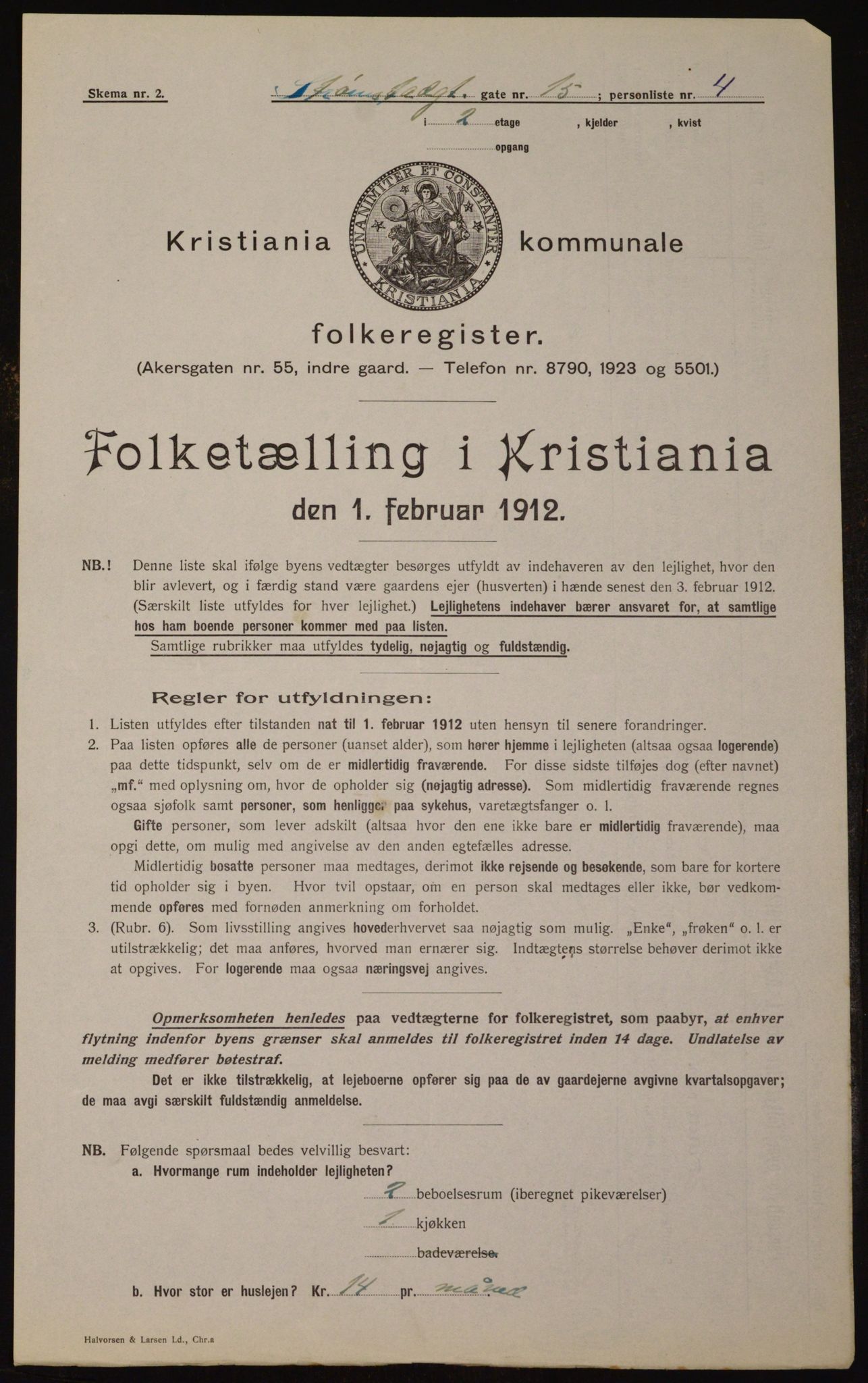 OBA, Municipal Census 1912 for Kristiania, 1912, p. 103949