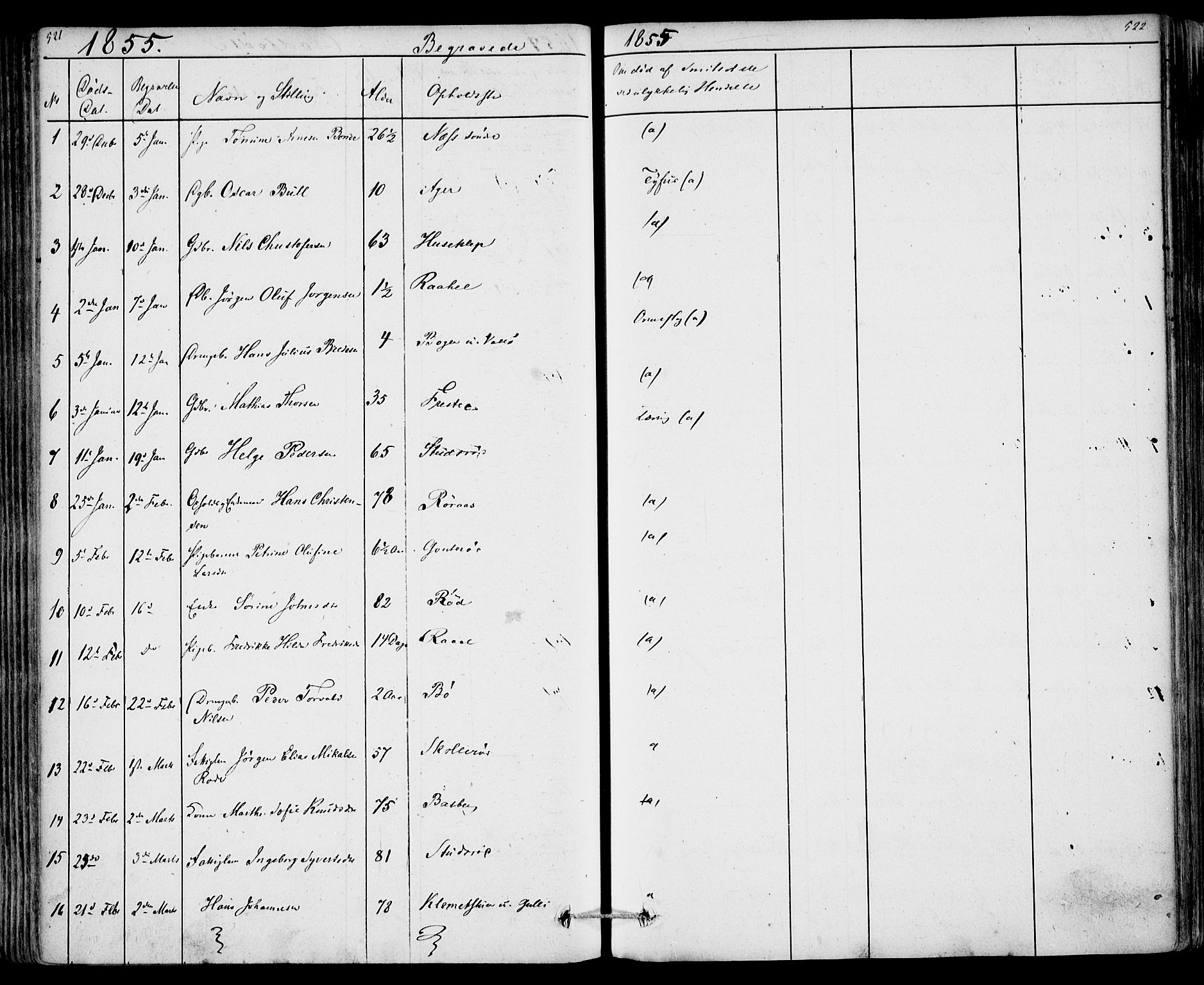 Sem kirkebøker, SAKO/A-5/F/Fa/L0006: Parish register (official) no. I 6, 1843-1855, p. 521-522