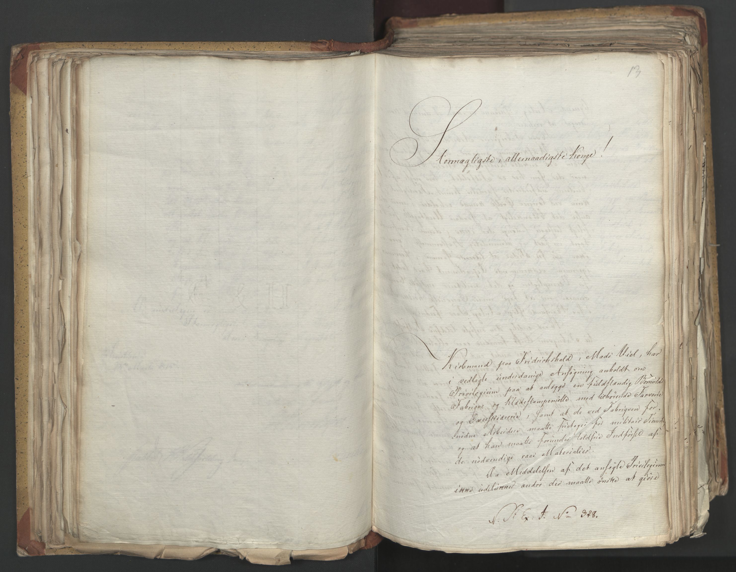 Statsrådsavdelingen i Stockholm, RA/S-1003/D/Da/L0002: Regjeringsinnstillinger nr. 263-518, 1815, p. 133