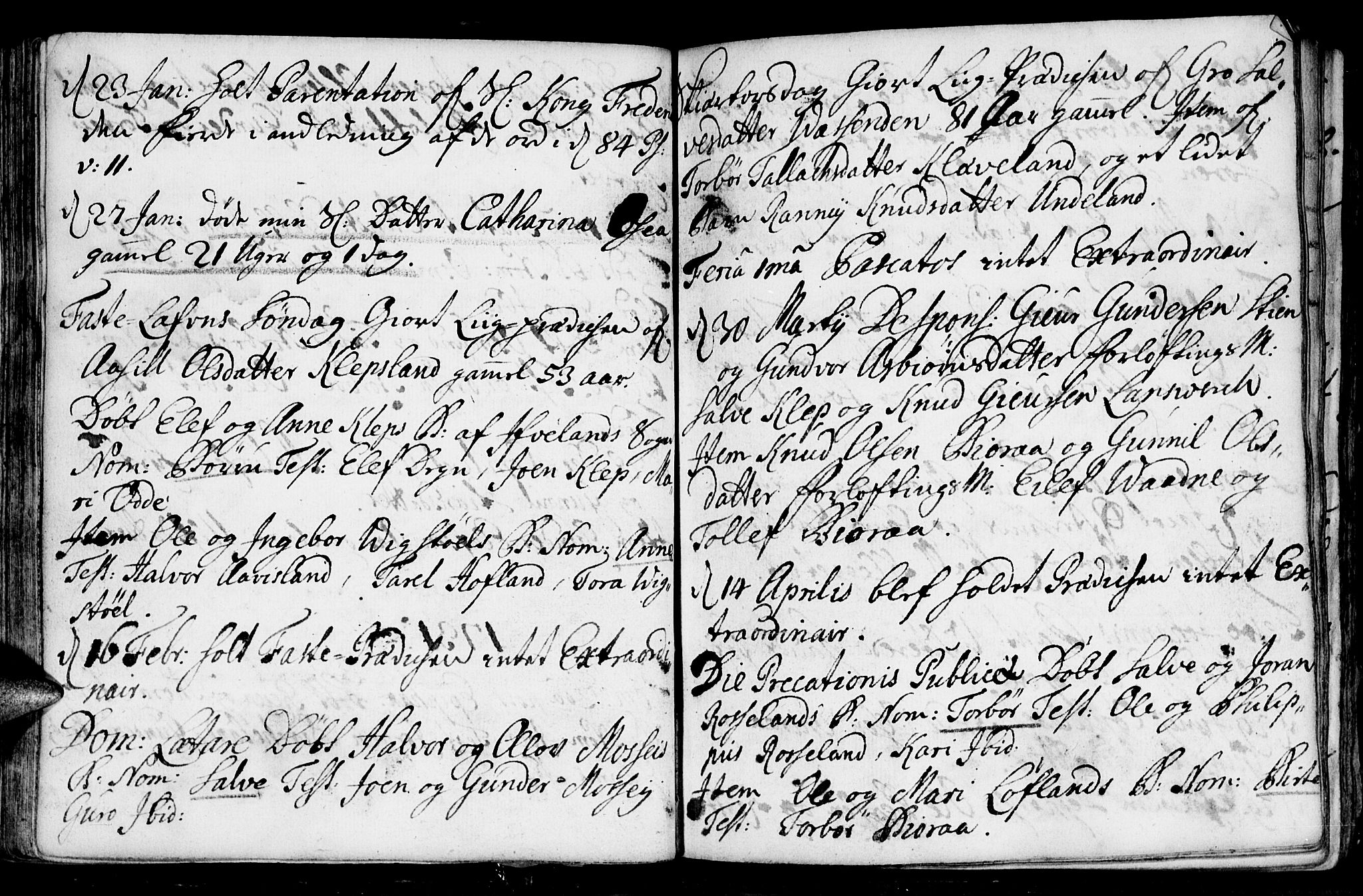 Evje sokneprestkontor, AV/SAK-1111-0008/F/Fa/Faa/L0001: Parish register (official) no. A 1, 1705-1760, p. 61