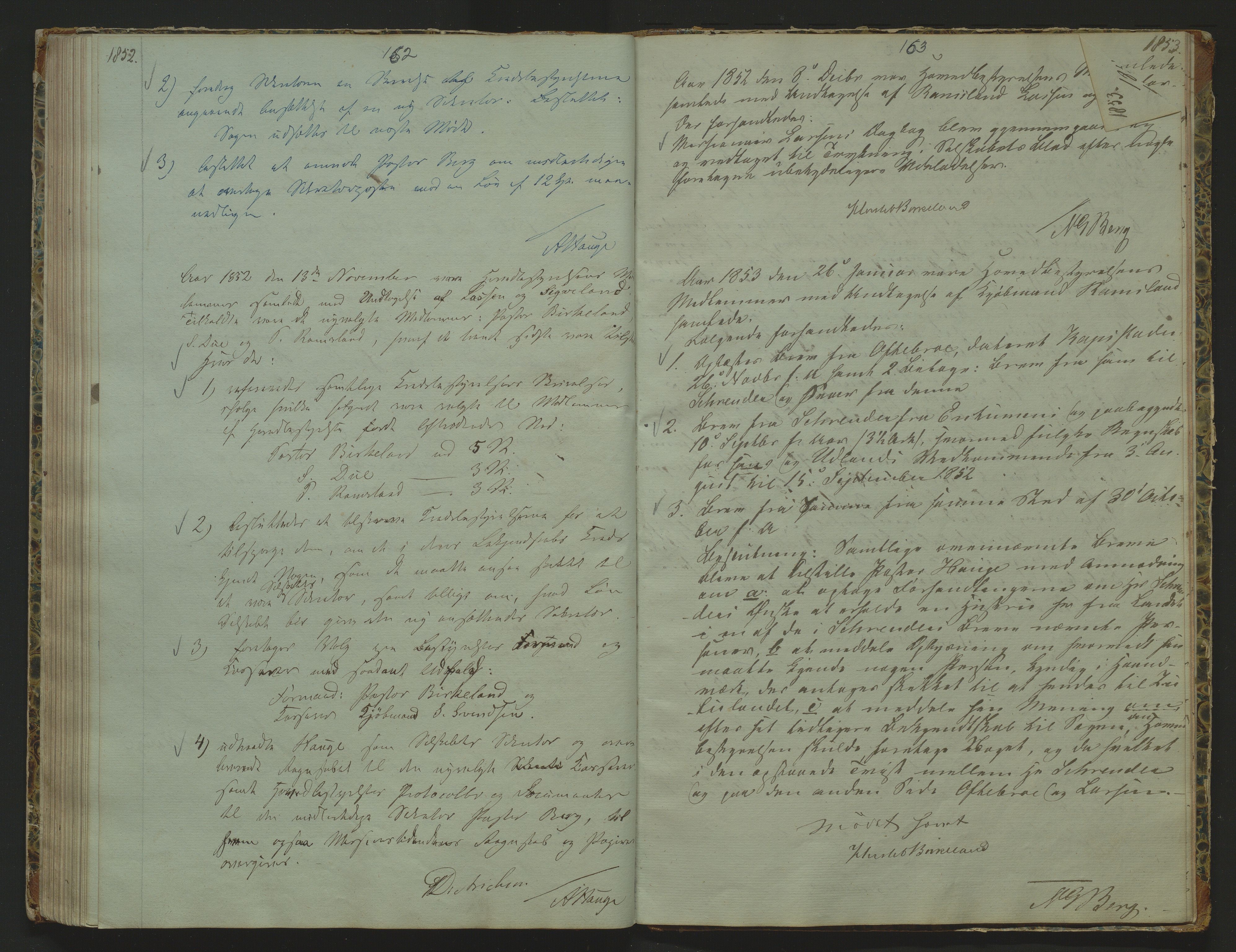 Det Norske Misjonsselskap - hovedadministrasjonen, VID/MA-A-1045/D/Da/Daa/L0006: Styreprotokoll nr. I, 12. august 1842 - 6. oktober 1853, 1842-1853, p. 162-163