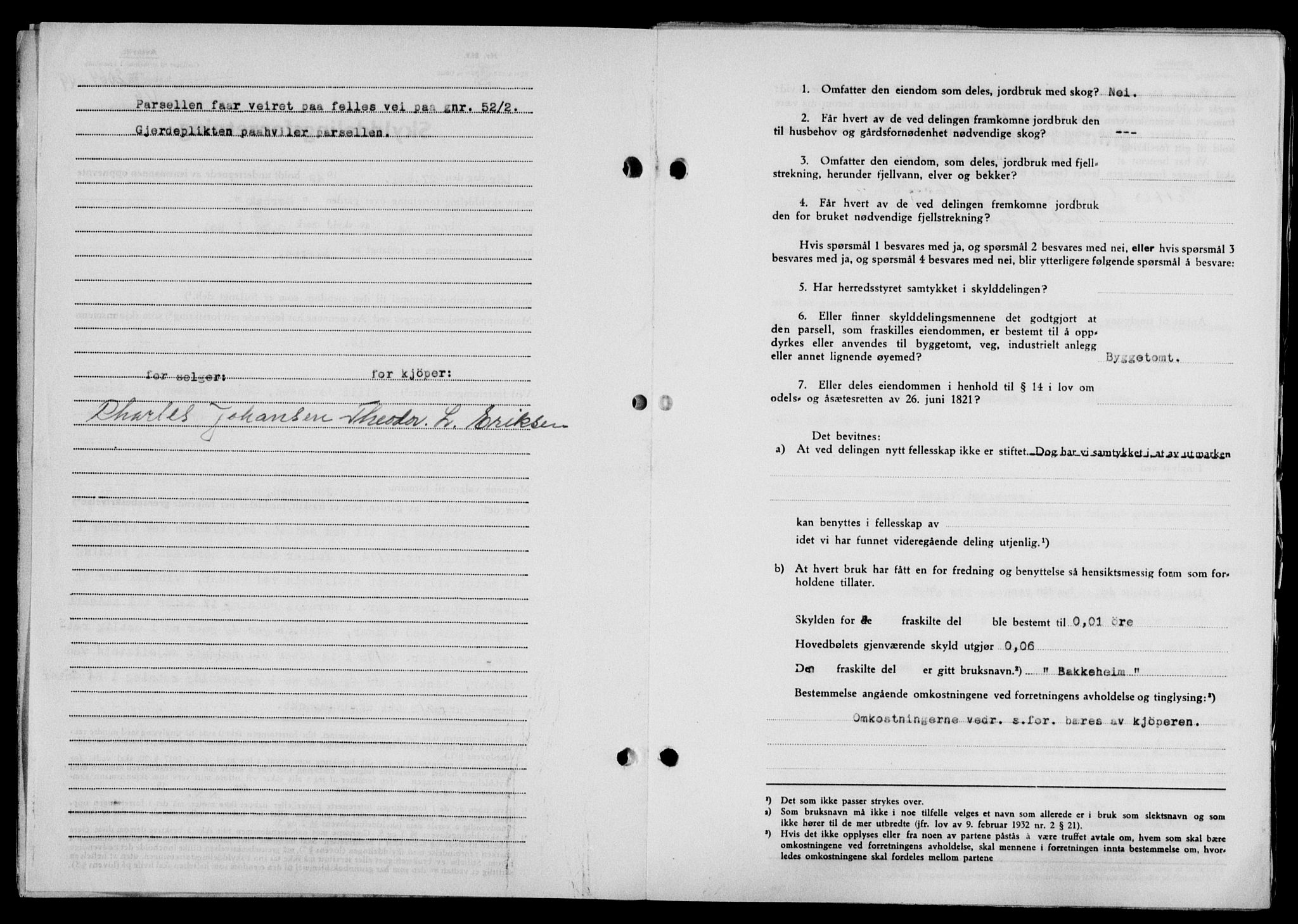 Lofoten sorenskriveri, SAT/A-0017/1/2/2C/L0021a: Mortgage book no. 21a, 1949-1949, Diary no: : 2064/1949