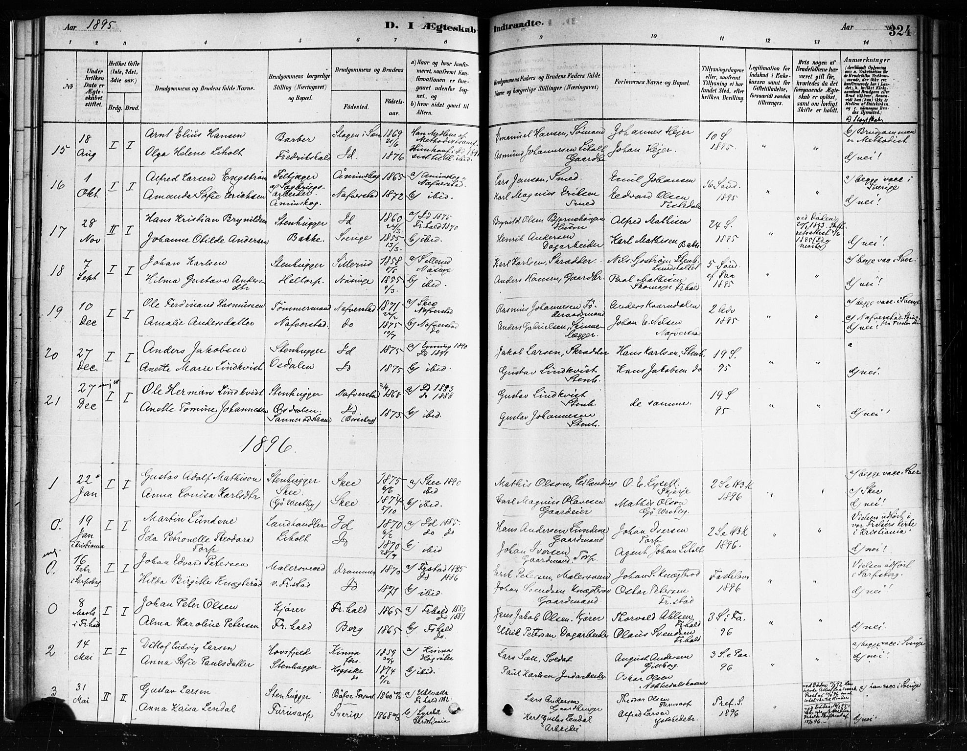 Idd prestekontor Kirkebøker, SAO/A-10911/F/Fc/L0006b: Parish register (official) no. III 6B, 1878-1903, p. 324