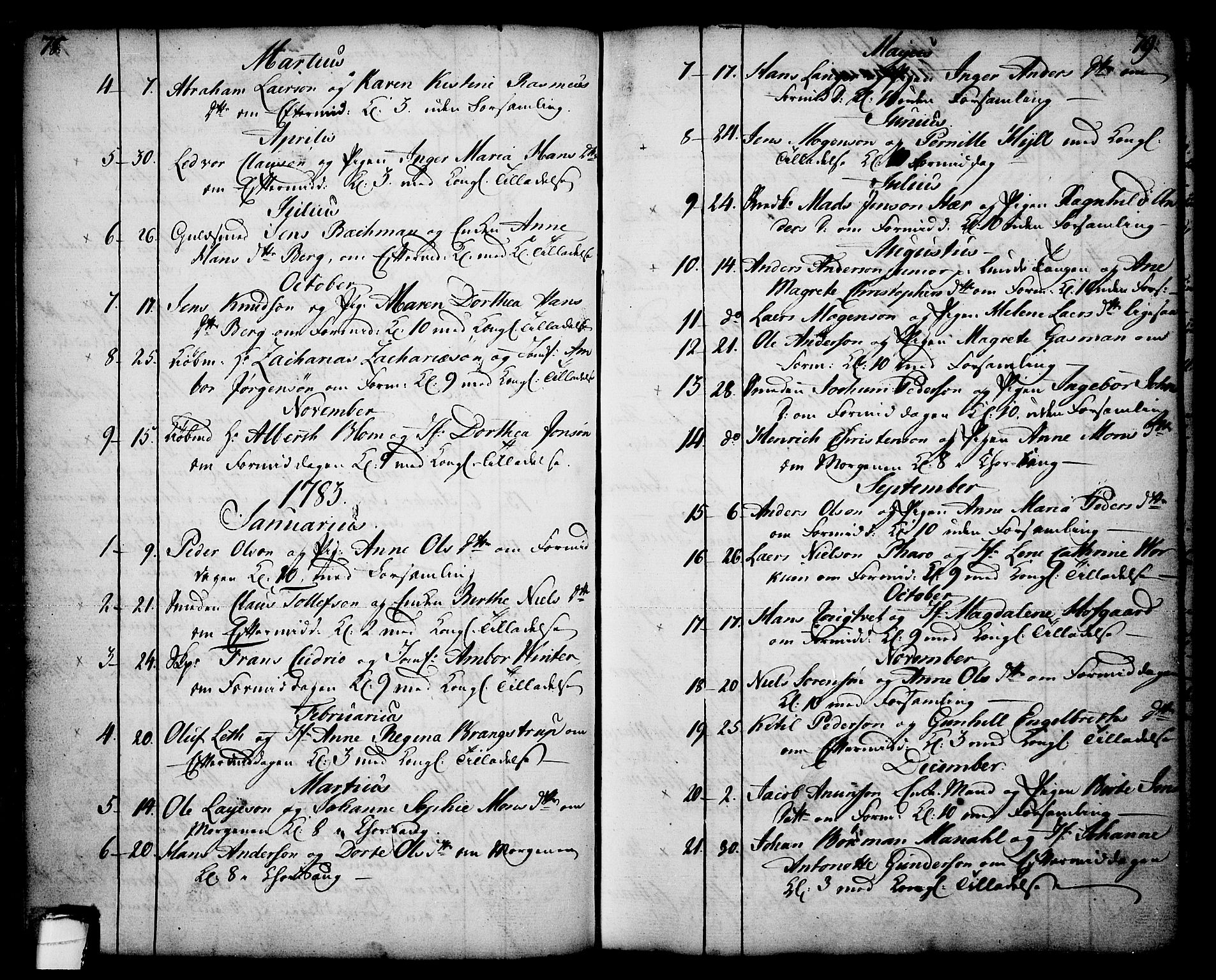 Skien kirkebøker, SAKO/A-302/F/Fa/L0003: Parish register (official) no. 3, 1755-1791, p. 78-79