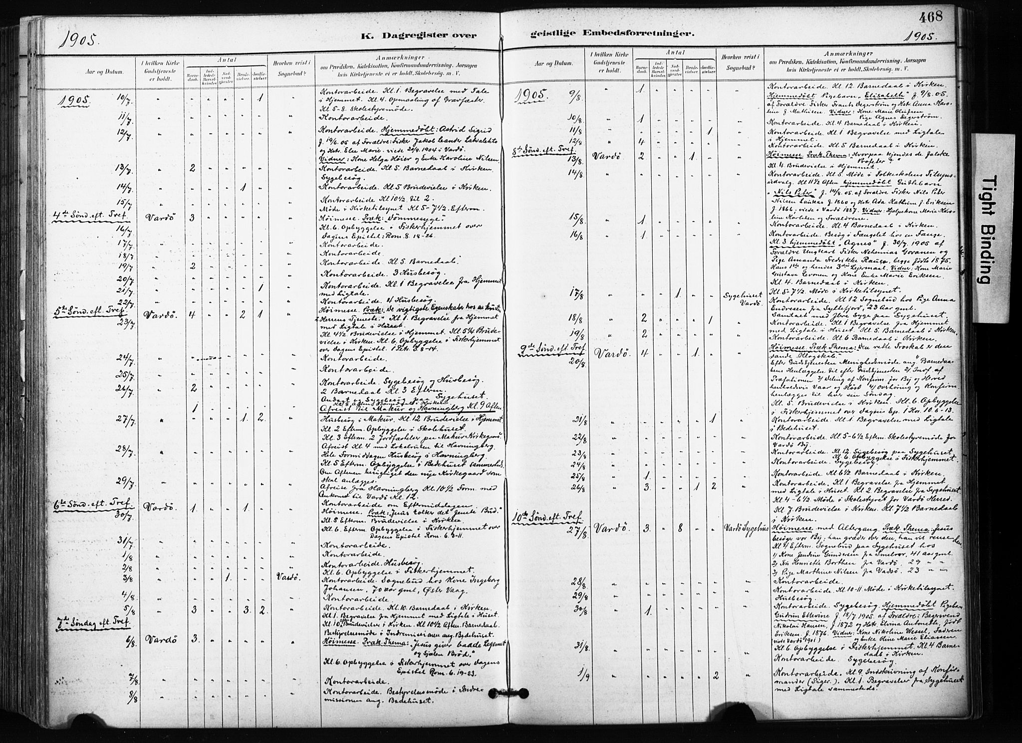 Vardø sokneprestkontor, AV/SATØ-S-1332/H/Ha/L0010kirke: Parish register (official) no. 10, 1895-1907, p. 468