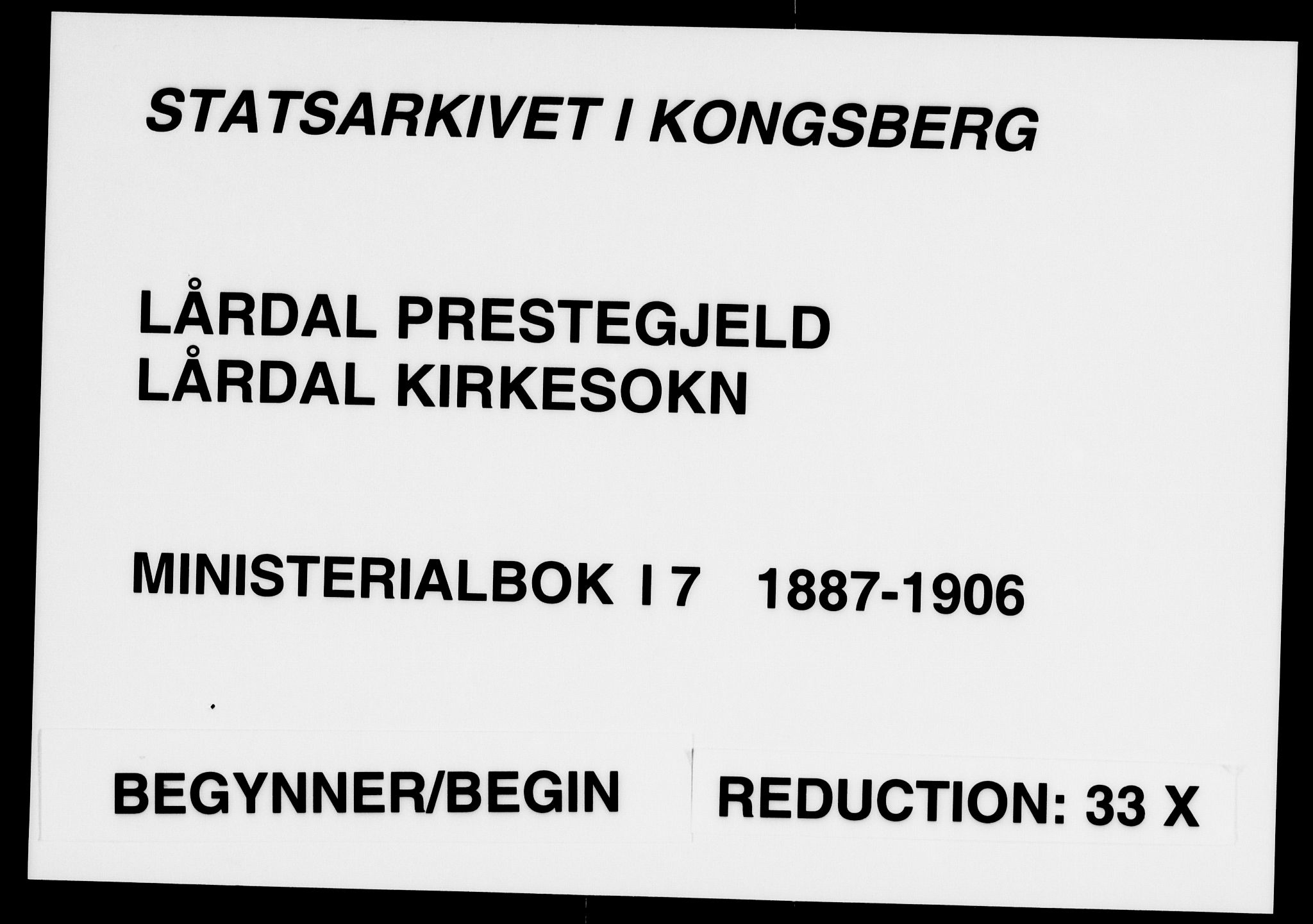 Lårdal kirkebøker, SAKO/A-284/F/Fa/L0007: Parish register (official) no. I 7, 1887-1906