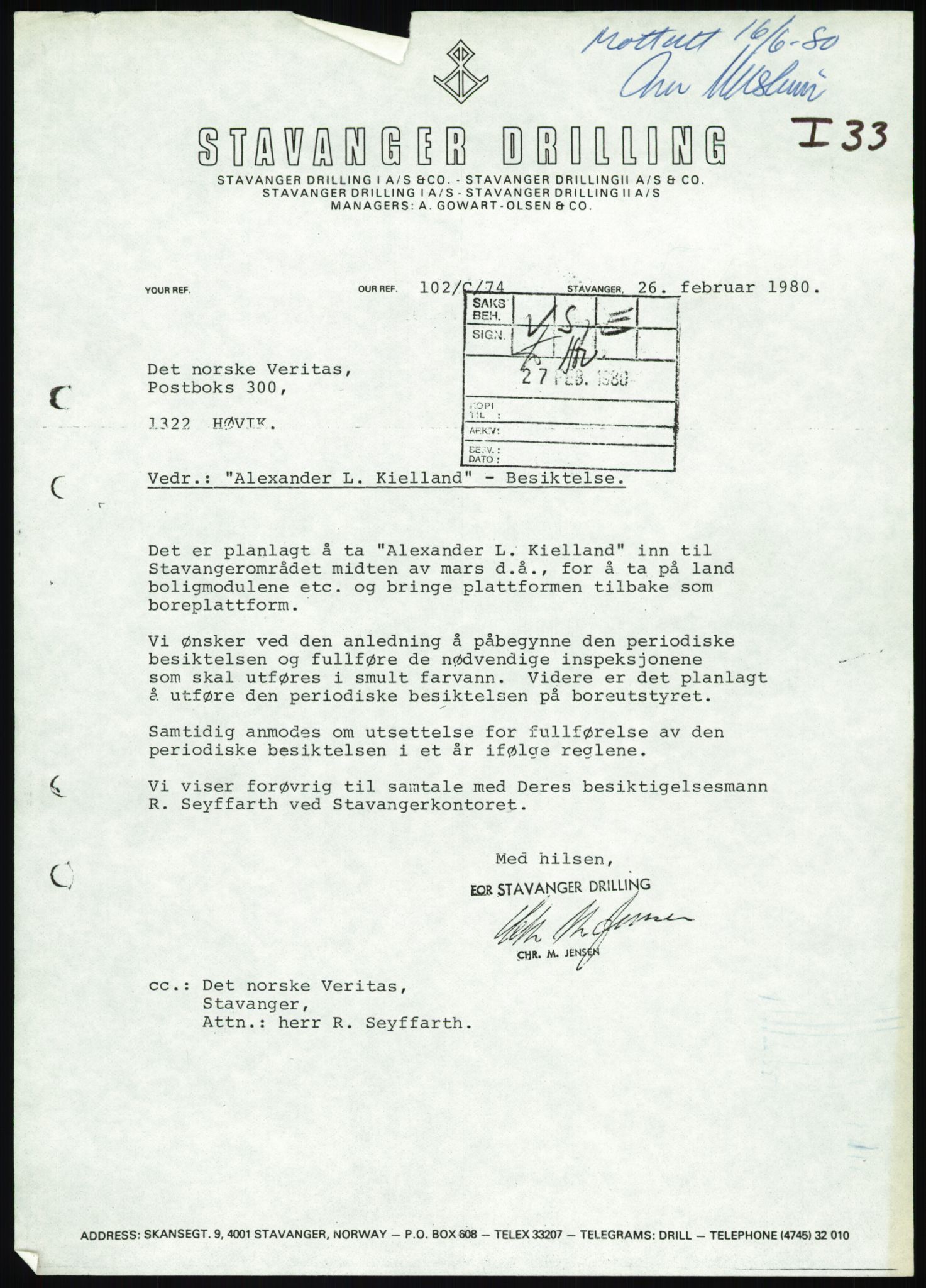 Justisdepartementet, Granskningskommisjonen ved Alexander Kielland-ulykken 27.3.1980, RA/S-1165/D/L0025: I Det norske Veritas (Doku.liste + I6, I12, I18-I20, I29, I32-I33, I35, I37-I39, I42)/J Department of Energy (J11)/M Lloyds Register(M6, M8-M10)/T (T2-T3/ U Stabilitet (U1-U2)/V Forankring (V1-V3), 1980-1981, p. 239