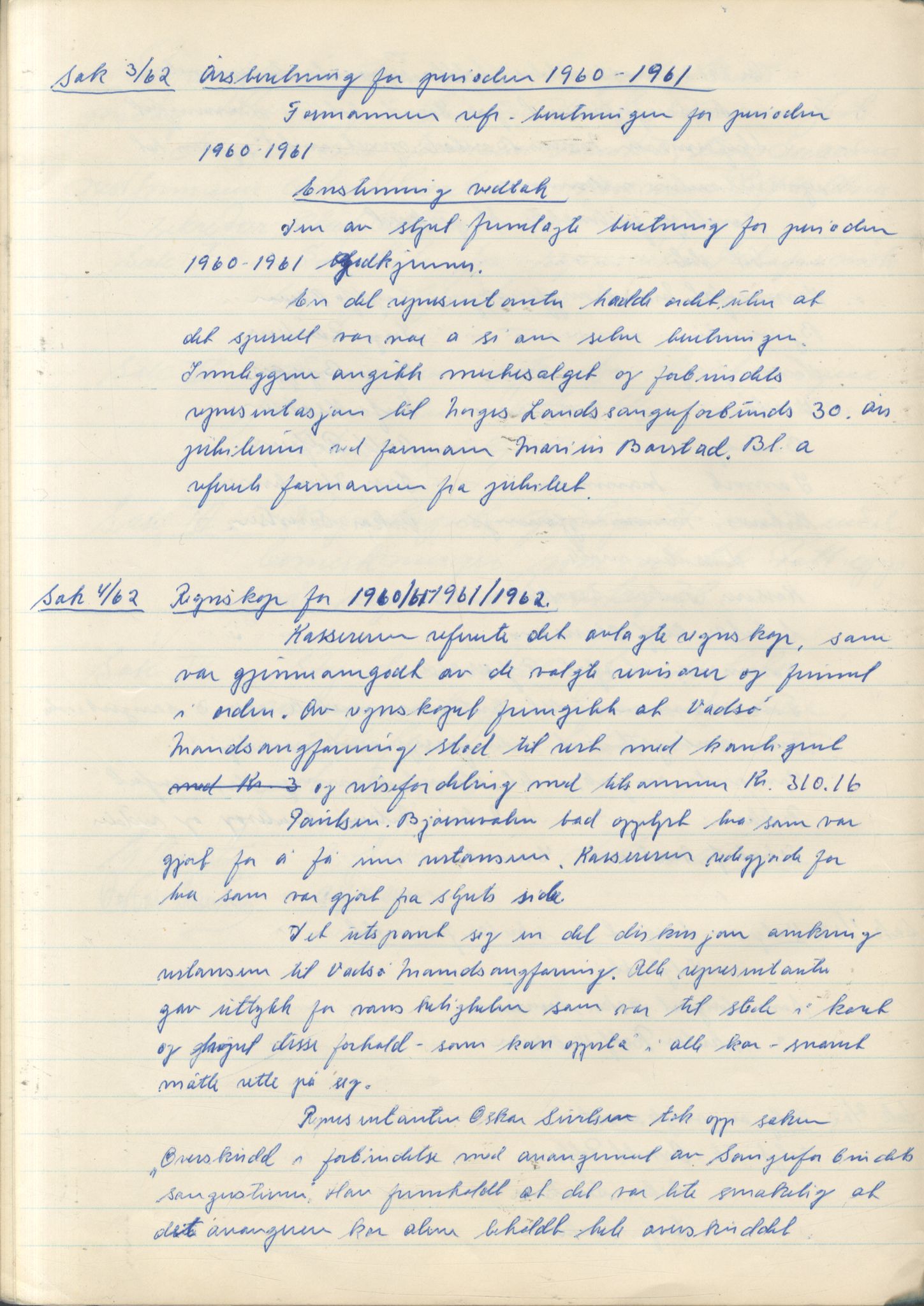 Finnmark Sangerforbund, FMFB/A-1050/A/L0011: Forhandlingsprotokoll, 1947-1963, p. 215