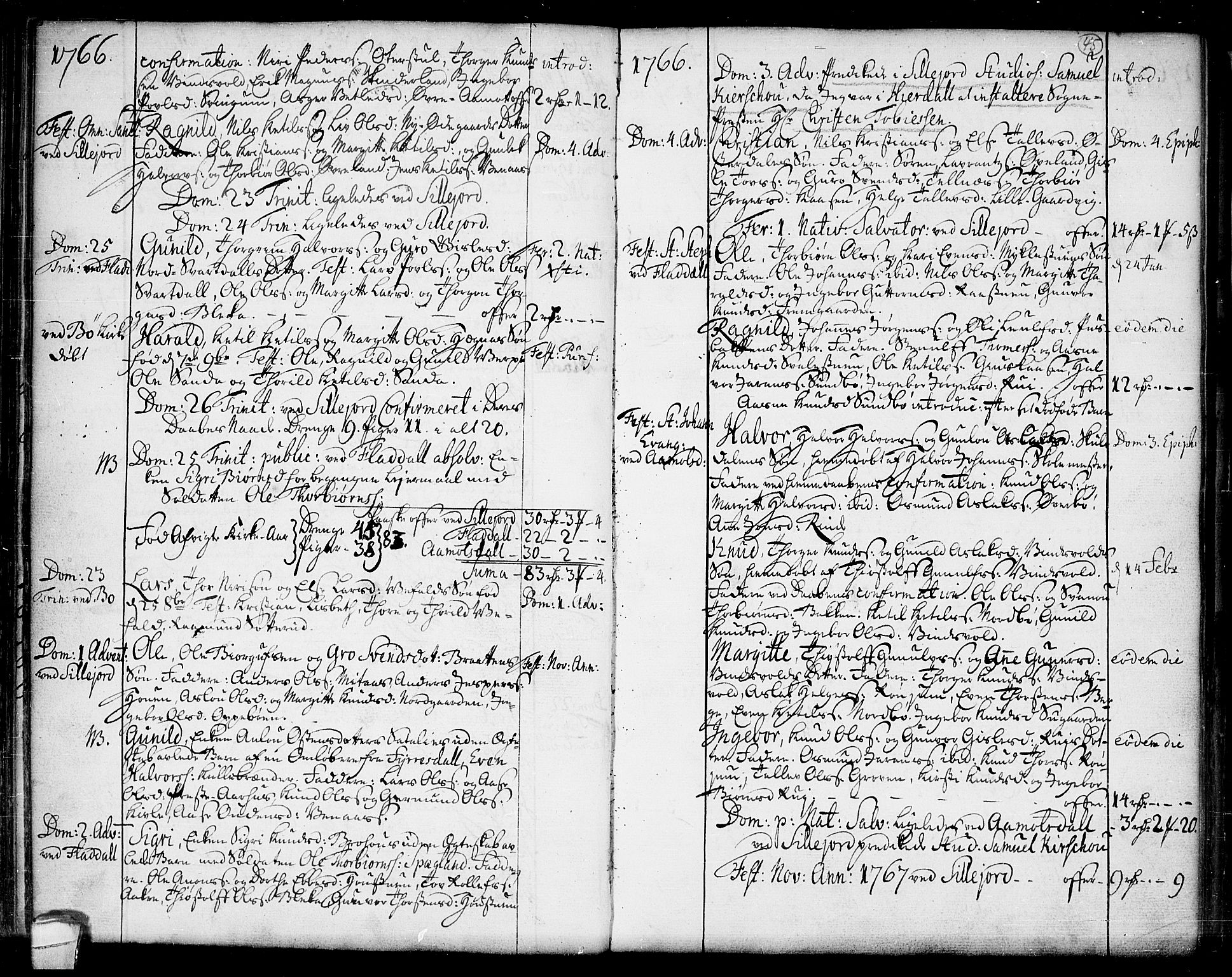 Seljord kirkebøker, SAKO/A-20/F/Fa/L0007: Parish register (official) no. I 7, 1755-1800, p. 45