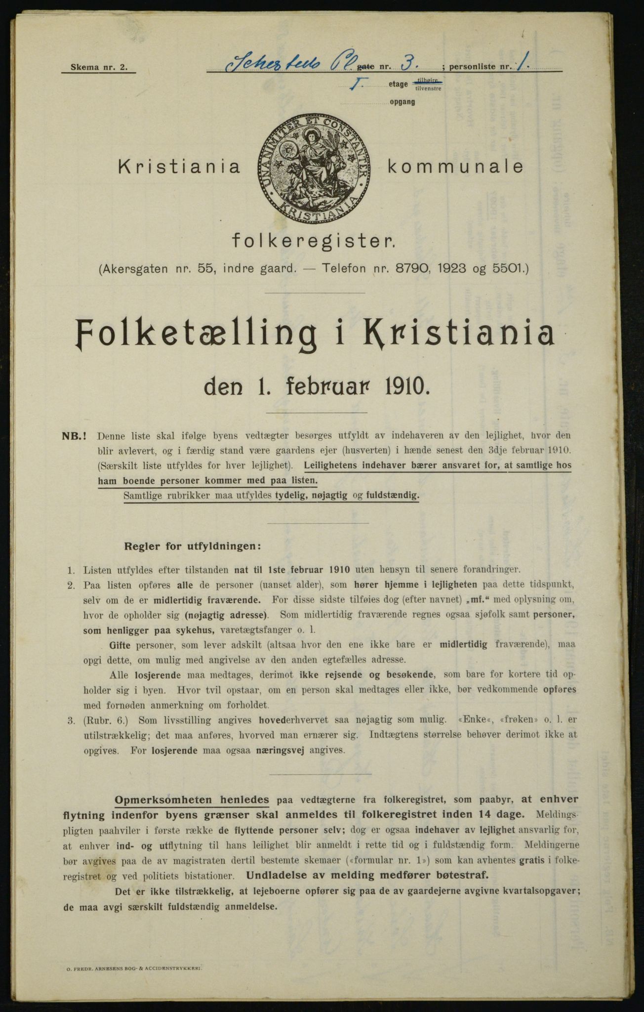 OBA, Municipal Census 1910 for Kristiania, 1910, p. 89553