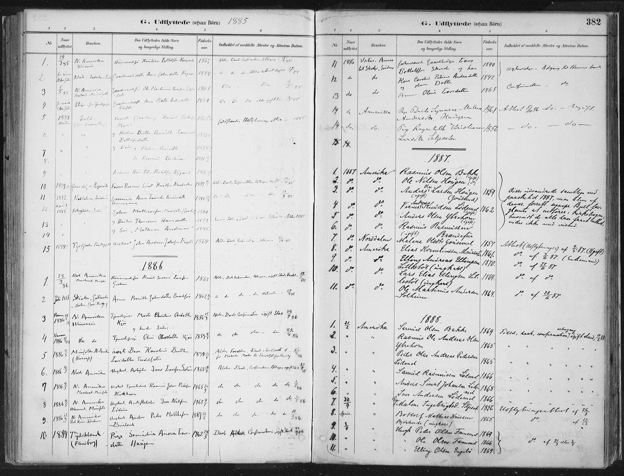 Hornindal sokneprestembete, SAB/A-82401/H/Haa/Haaa/L0003/0002: Parish register (official) no. A 3B, 1885-1917, p. 382