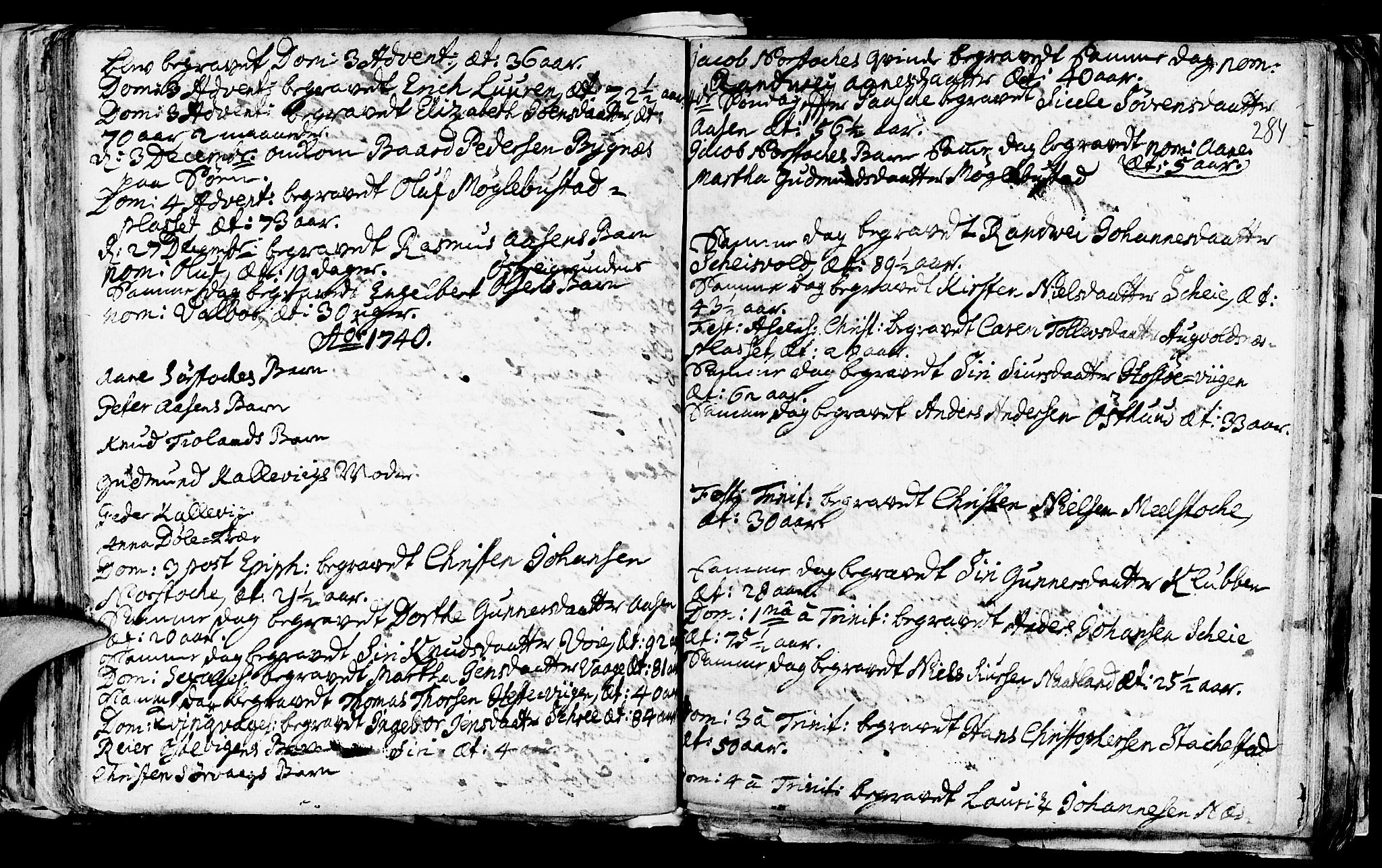 Avaldsnes sokneprestkontor, AV/SAST-A -101851/H/Ha/Haa/L0001: Parish register (official) no. A 1, 1711-1764, p. 284