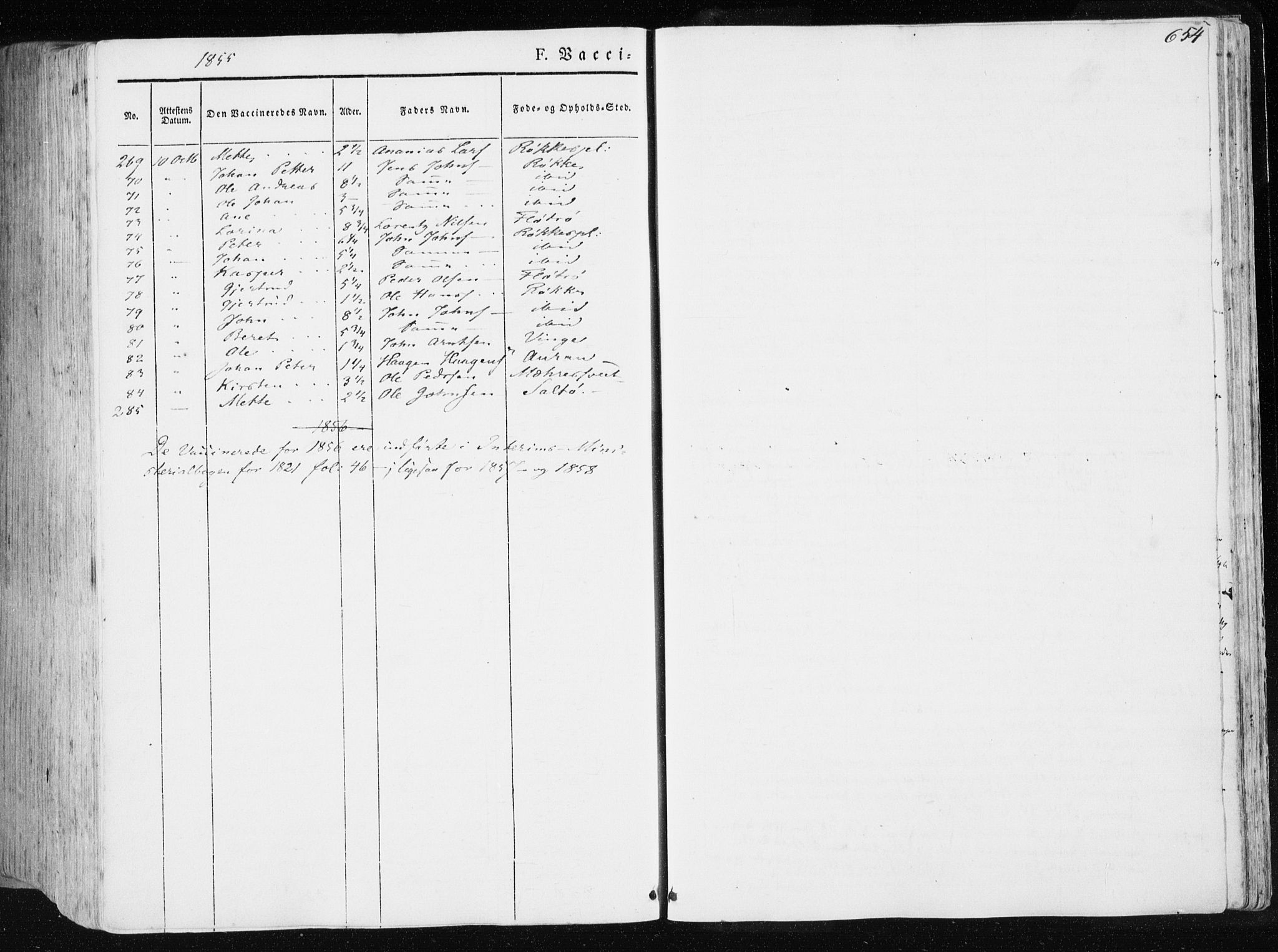 Ministerialprotokoller, klokkerbøker og fødselsregistre - Nord-Trøndelag, AV/SAT-A-1458/709/L0074: Parish register (official) no. 709A14, 1845-1858, p. 654