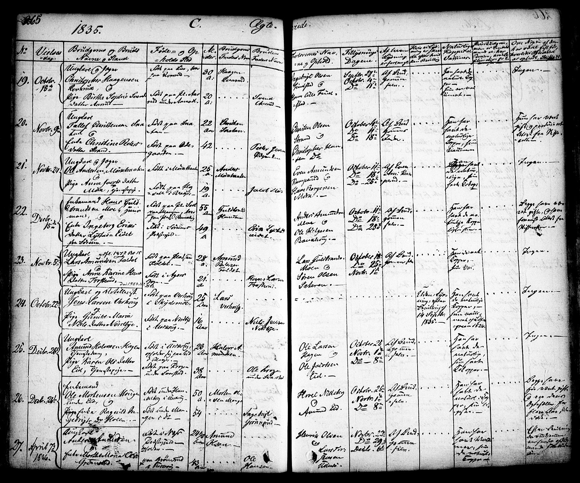 Aurskog prestekontor Kirkebøker, SAO/A-10304a/F/Fa/L0006: Parish register (official) no. I 6, 1829-1853, p. 265