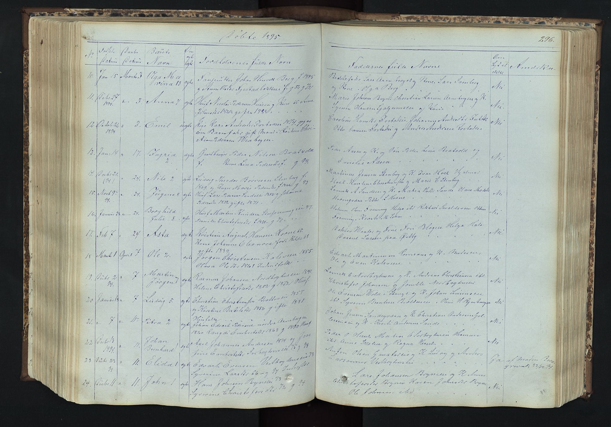 Romedal prestekontor, SAH/PREST-004/L/L0011: Parish register (copy) no. 11, 1867-1895, p. 296