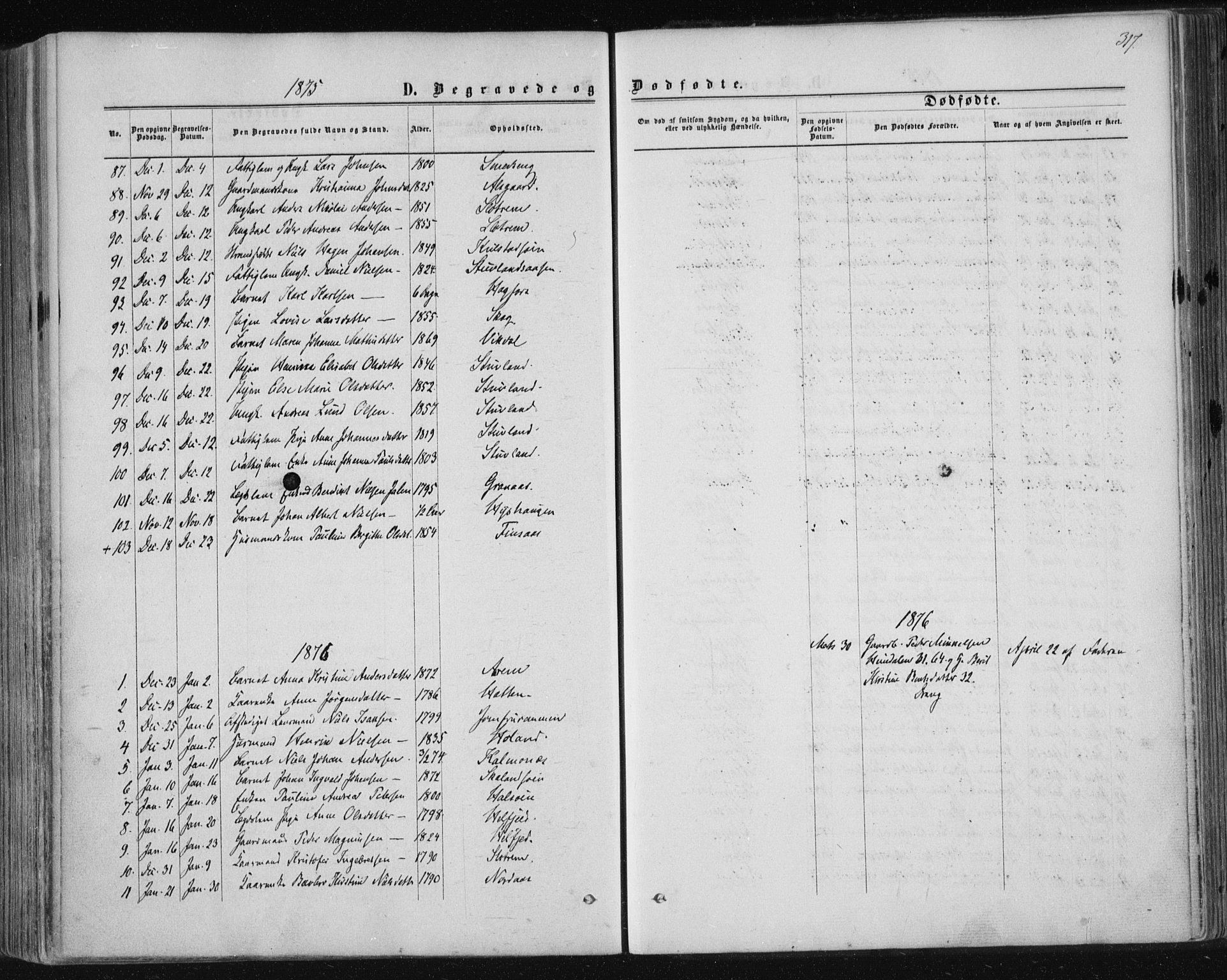 Ministerialprotokoller, klokkerbøker og fødselsregistre - Nordland, SAT/A-1459/820/L0294: Parish register (official) no. 820A15, 1866-1879, p. 317