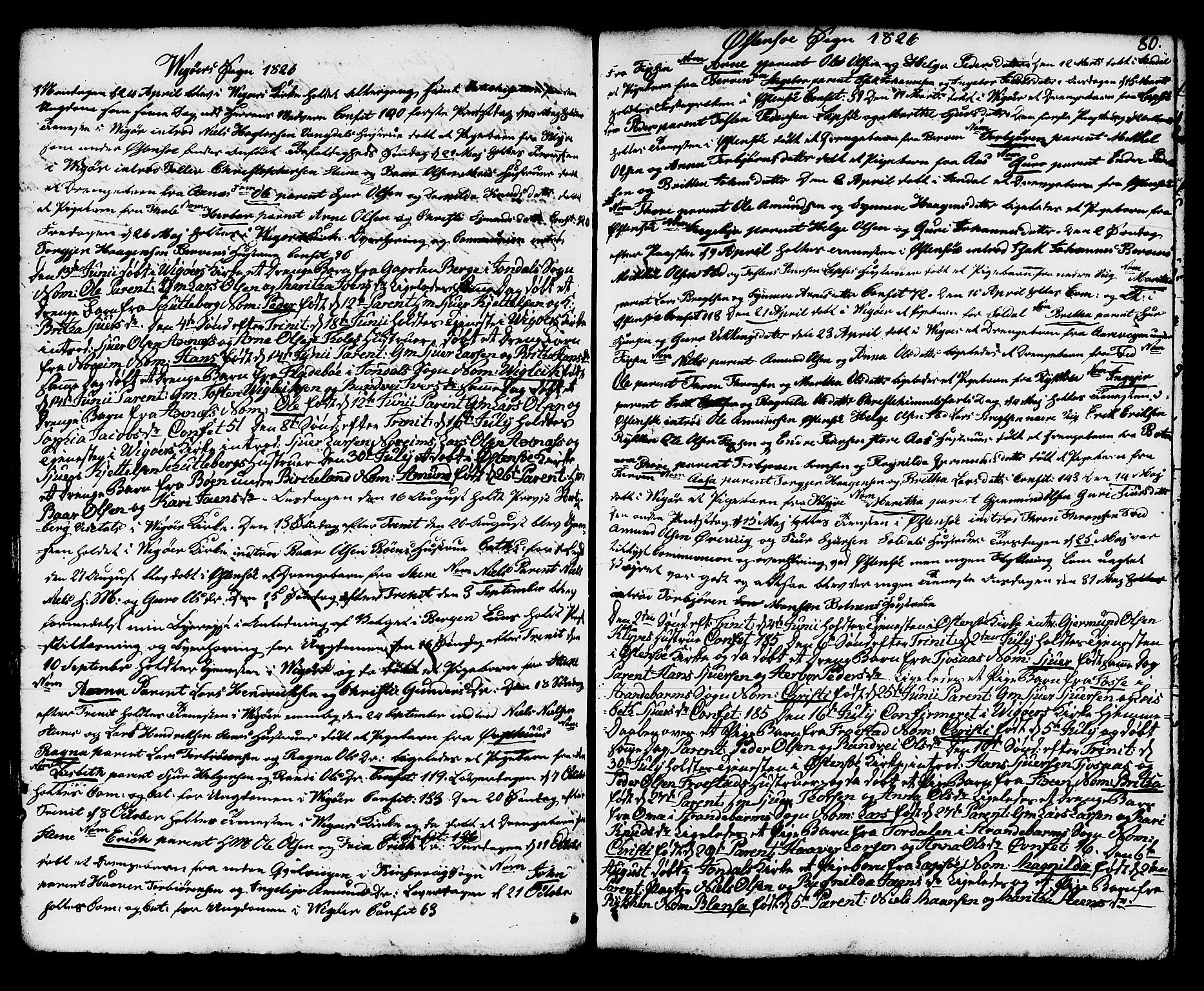Kvam sokneprestembete, AV/SAB-A-76201/H/Haa: Parish register (official) no. A 5, 1796-1832, p. 80