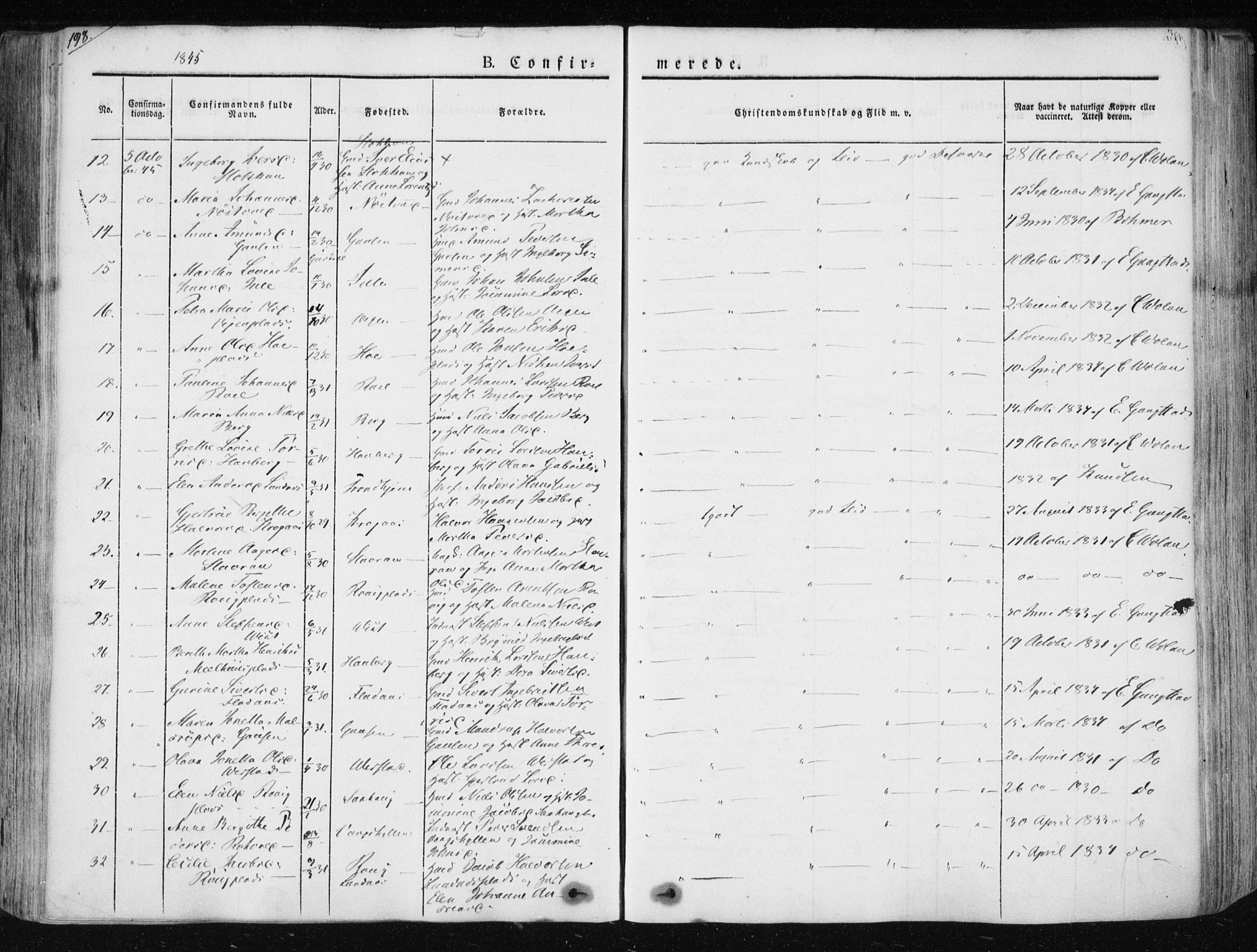 Ministerialprotokoller, klokkerbøker og fødselsregistre - Nord-Trøndelag, AV/SAT-A-1458/730/L0280: Parish register (official) no. 730A07 /1, 1840-1854, p. 198