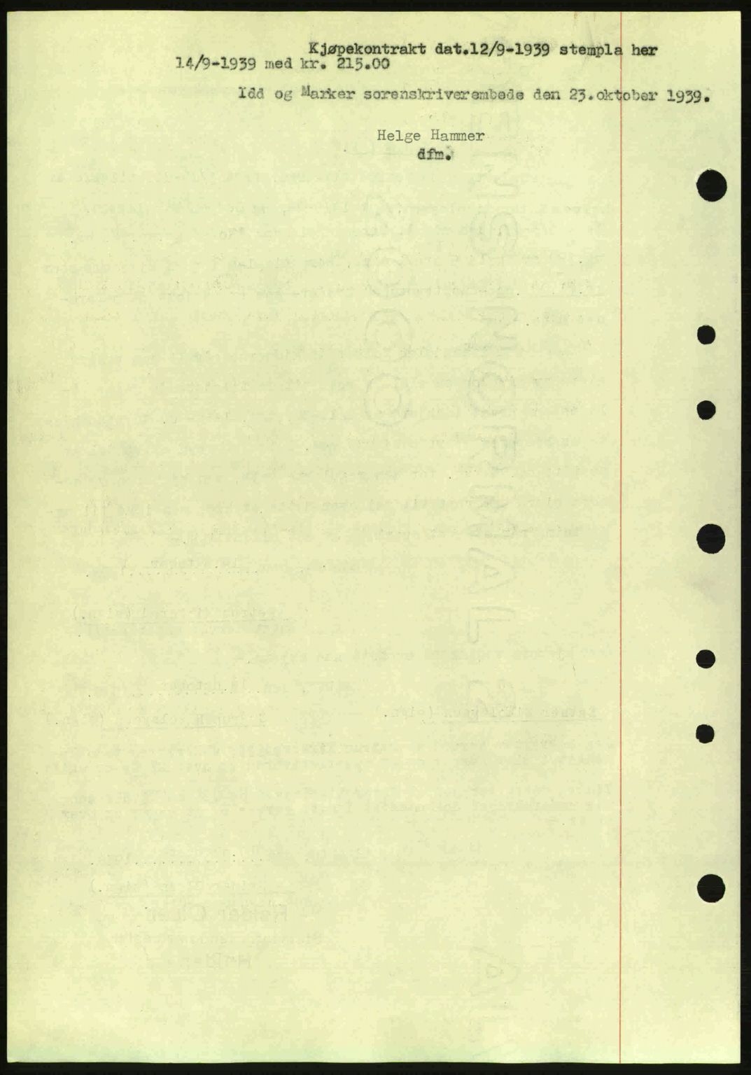 Idd og Marker sorenskriveri, AV/SAO-A-10283/G/Gb/Gbb/L0003: Mortgage book no. A3, 1938-1939, Diary no: : 1343/1939