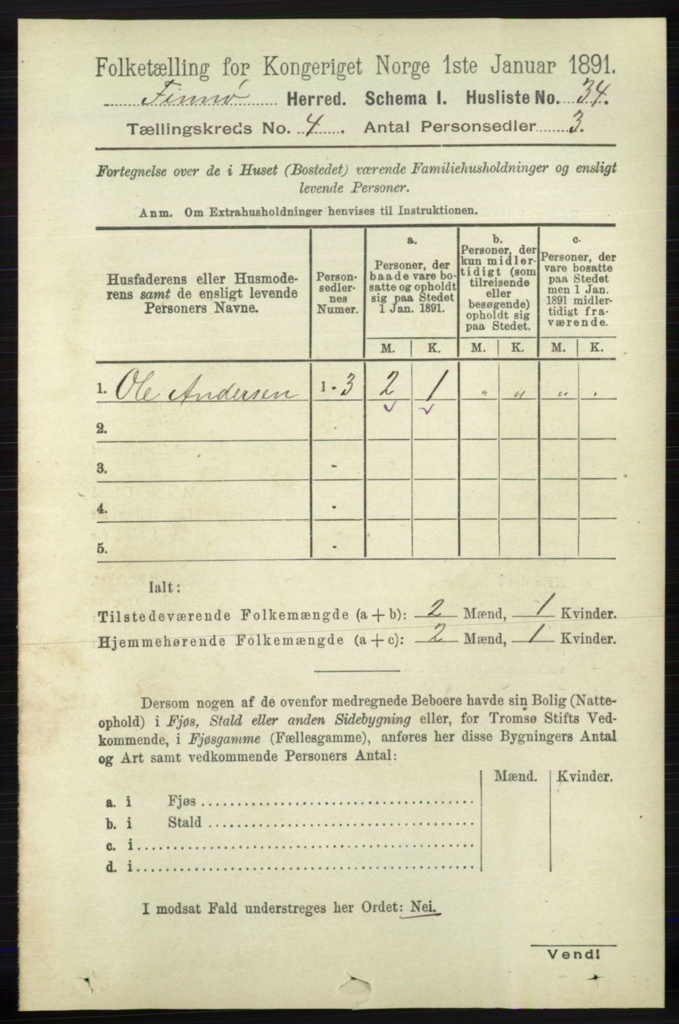 RA, 1891 census for 1141 Finnøy, 1891, p. 811