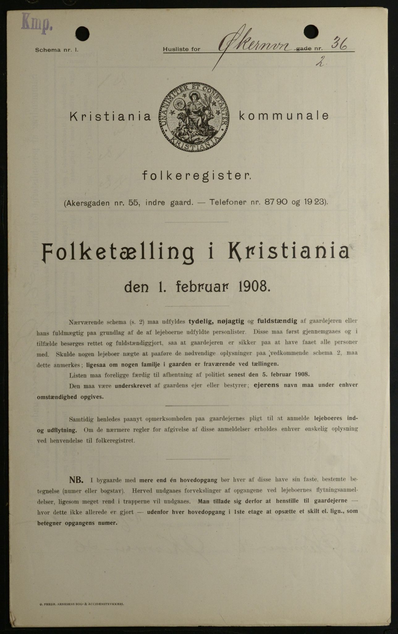 OBA, Municipal Census 1908 for Kristiania, 1908, p. 115747