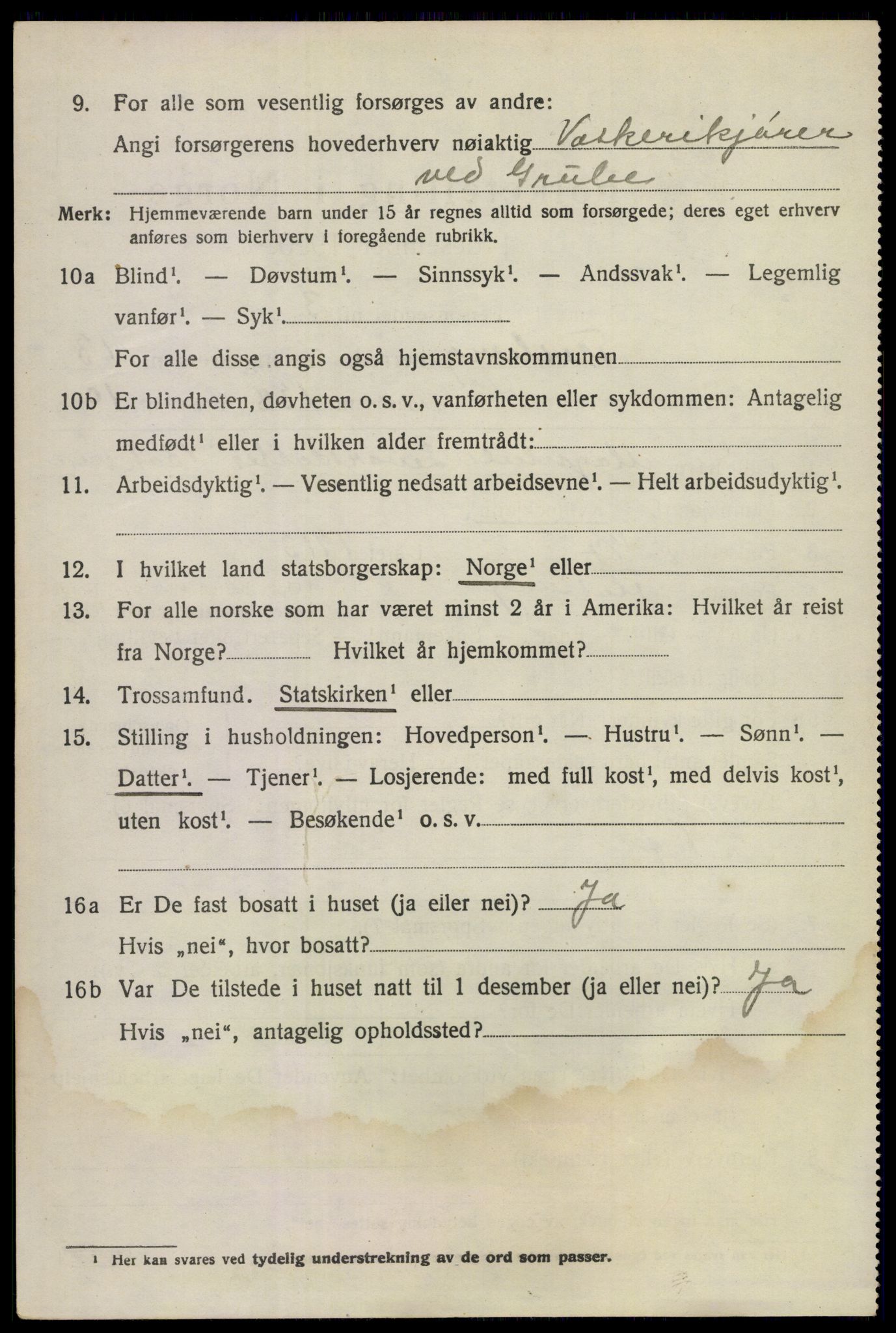 SAKO, 1920 census for Flesberg, 1920, p. 4496