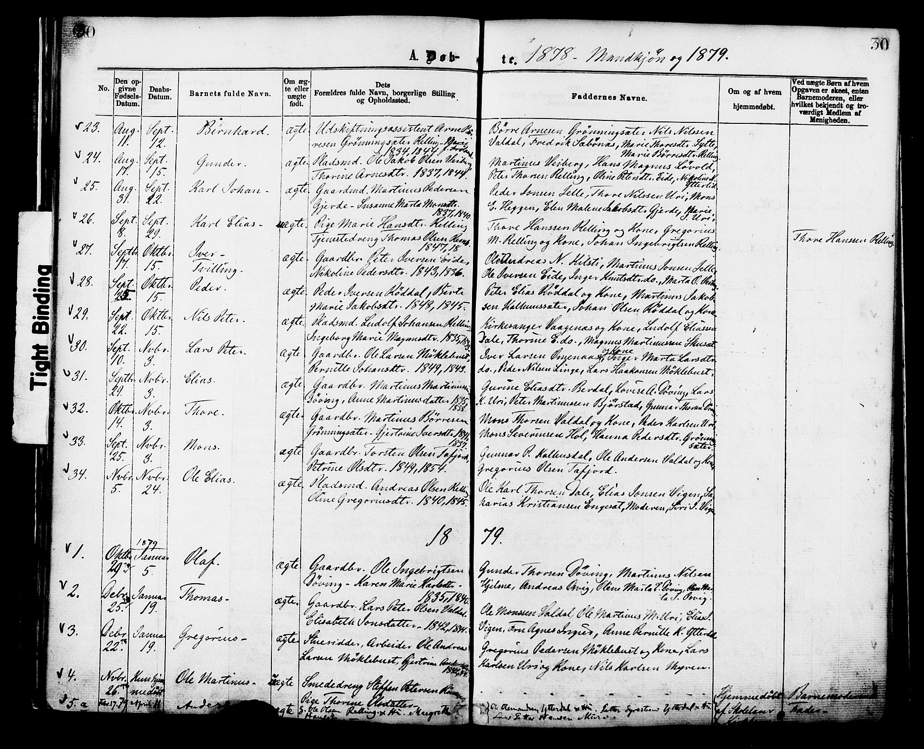 Ministerialprotokoller, klokkerbøker og fødselsregistre - Møre og Romsdal, SAT/A-1454/519/L0254: Parish register (official) no. 519A13, 1868-1883, p. 30