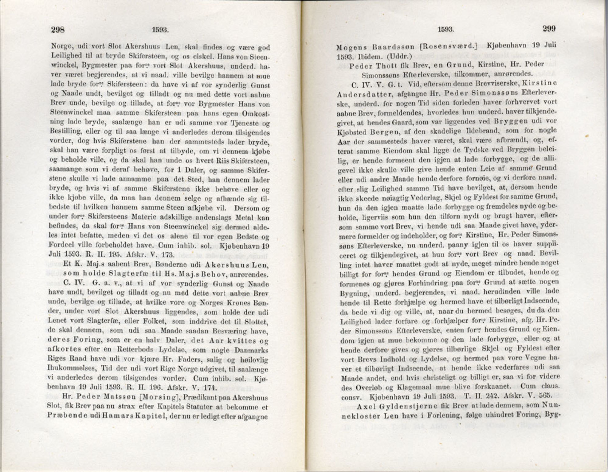 Publikasjoner utgitt av Det Norske Historiske Kildeskriftfond, PUBL/-/-/-: Norske Rigs-Registranter, bind 3, 1588-1602, p. 298-299