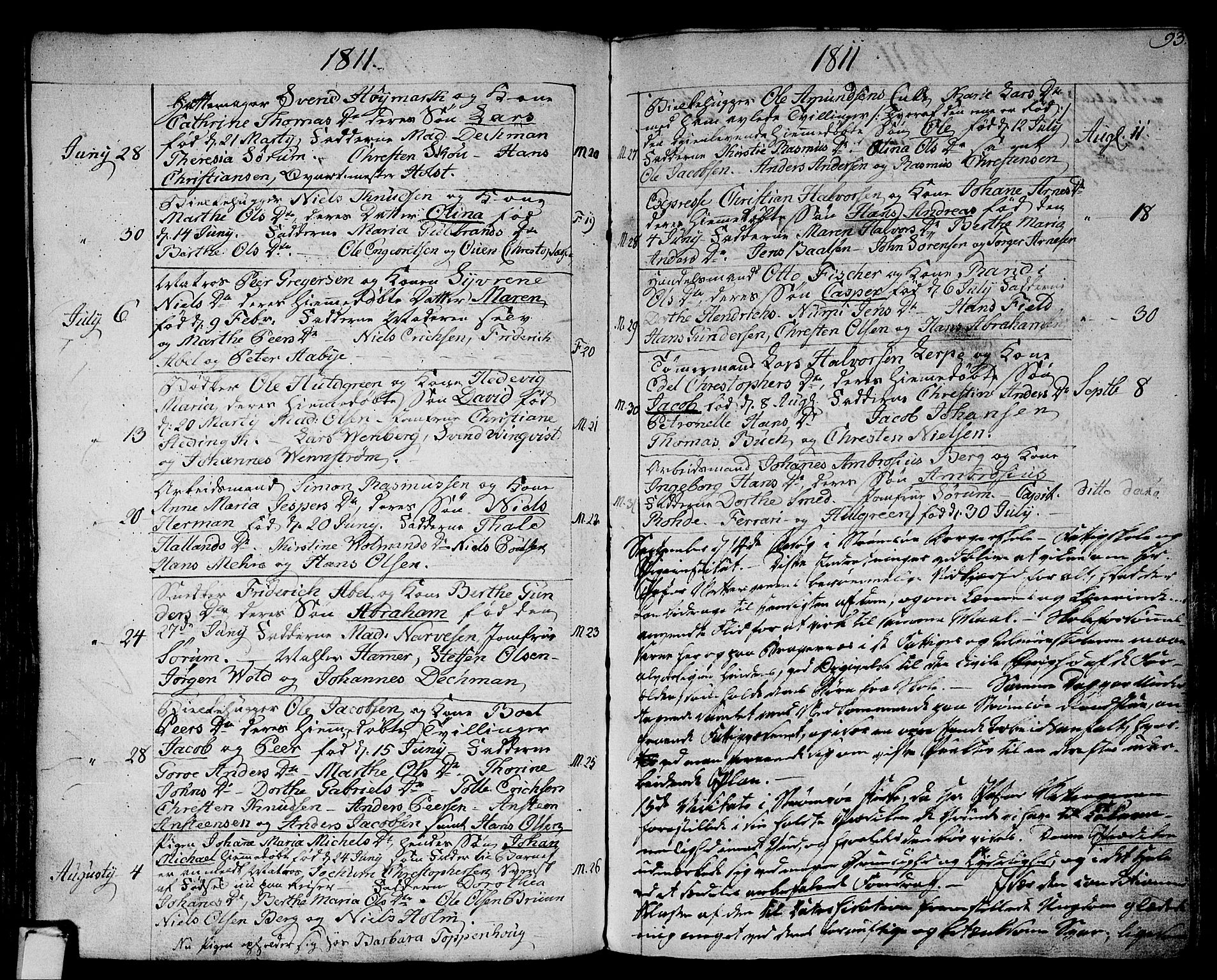 Strømsø kirkebøker, AV/SAKO-A-246/F/Fa/L0010: Parish register (official) no. I 10, 1792-1822, p. 93