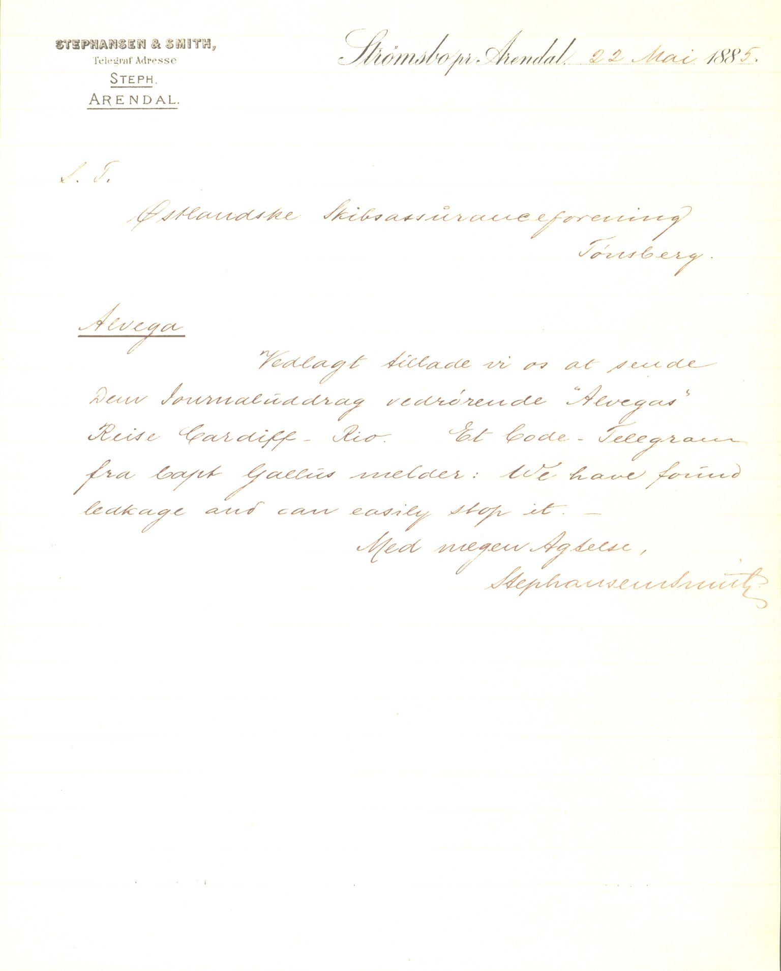 Pa 63 - Østlandske skibsassuranceforening, VEMU/A-1079/G/Ga/L0018/0003: Havaridokumenter / Gazelle, Gambetta, Hildur, Botvid, Alvega, America, 1885, p. 16