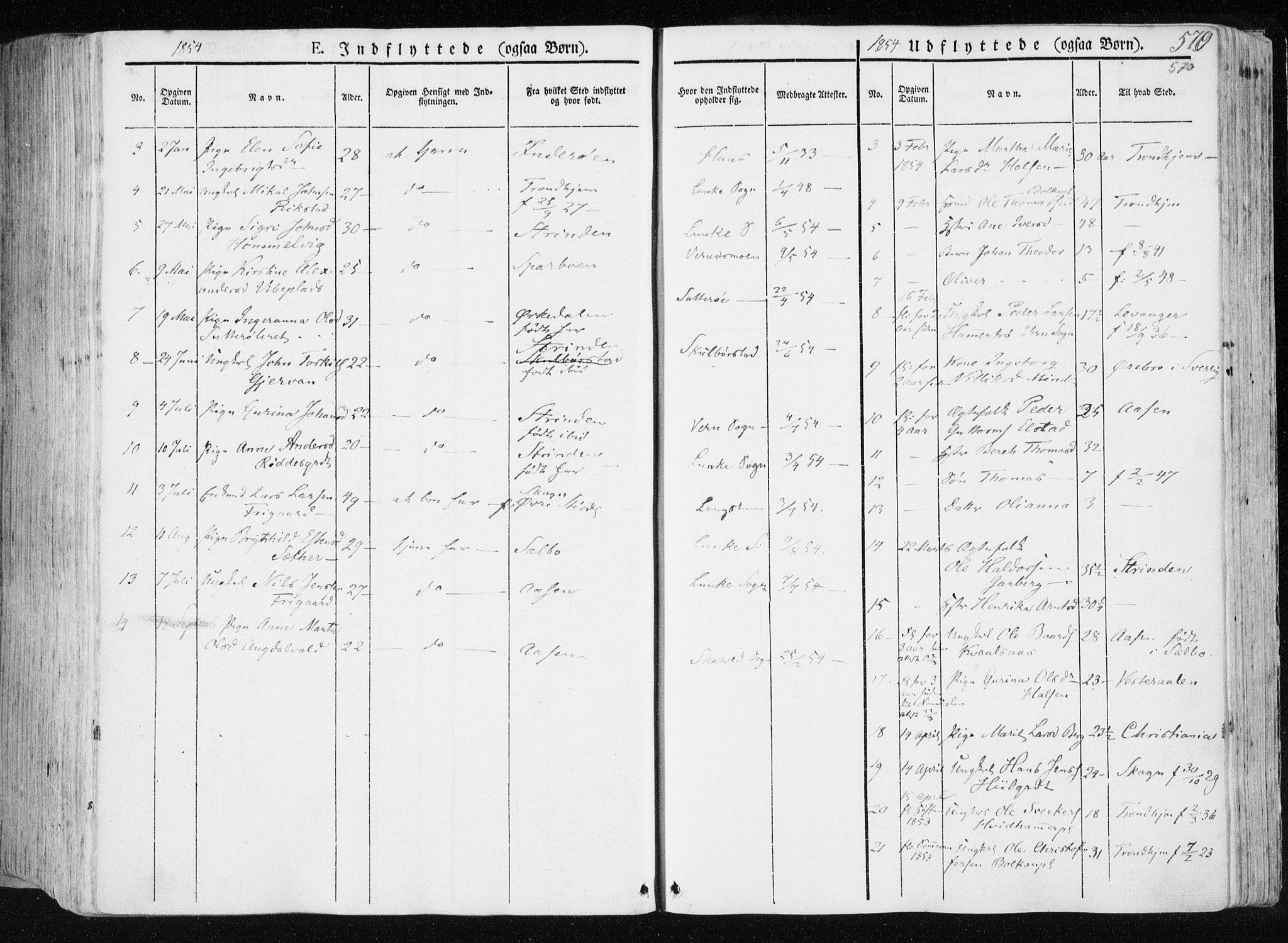 Ministerialprotokoller, klokkerbøker og fødselsregistre - Nord-Trøndelag, SAT/A-1458/709/L0074: Parish register (official) no. 709A14, 1845-1858, p. 570