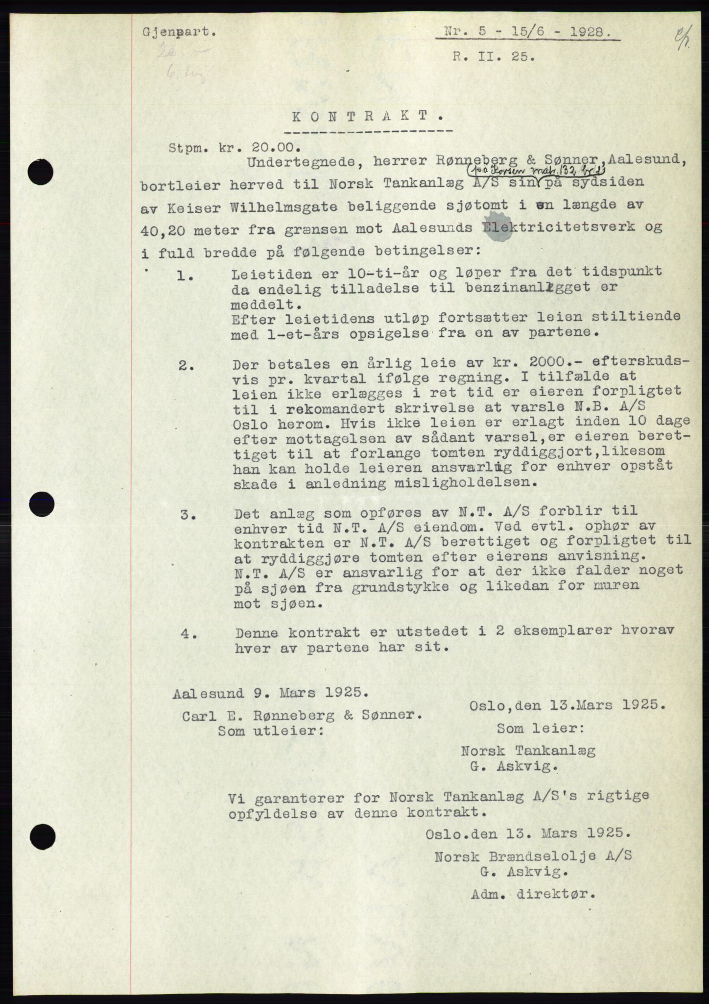 Ålesund byfogd, AV/SAT-A-4384: Mortgage book no. 24, 1928-1929, Deed date: 15.06.1928