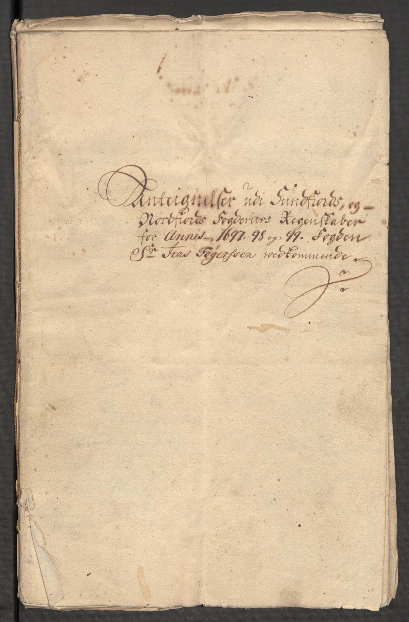 Rentekammeret inntil 1814, Reviderte regnskaper, Fogderegnskap, RA/EA-4092/R53/L3424: Fogderegnskap Sunn- og Nordfjord, 1699, p. 450