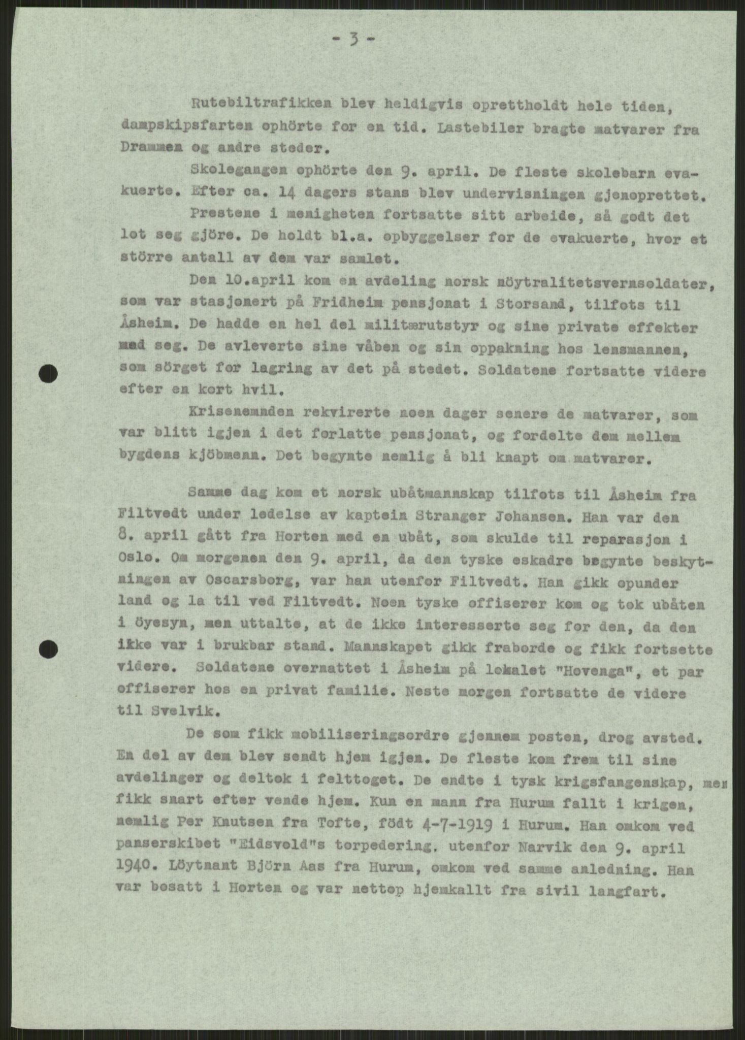 Forsvaret, Forsvarets krigshistoriske avdeling, AV/RA-RAFA-2017/Y/Ya/L0014: II-C-11-31 - Fylkesmenn.  Rapporter om krigsbegivenhetene 1940., 1940, p. 352