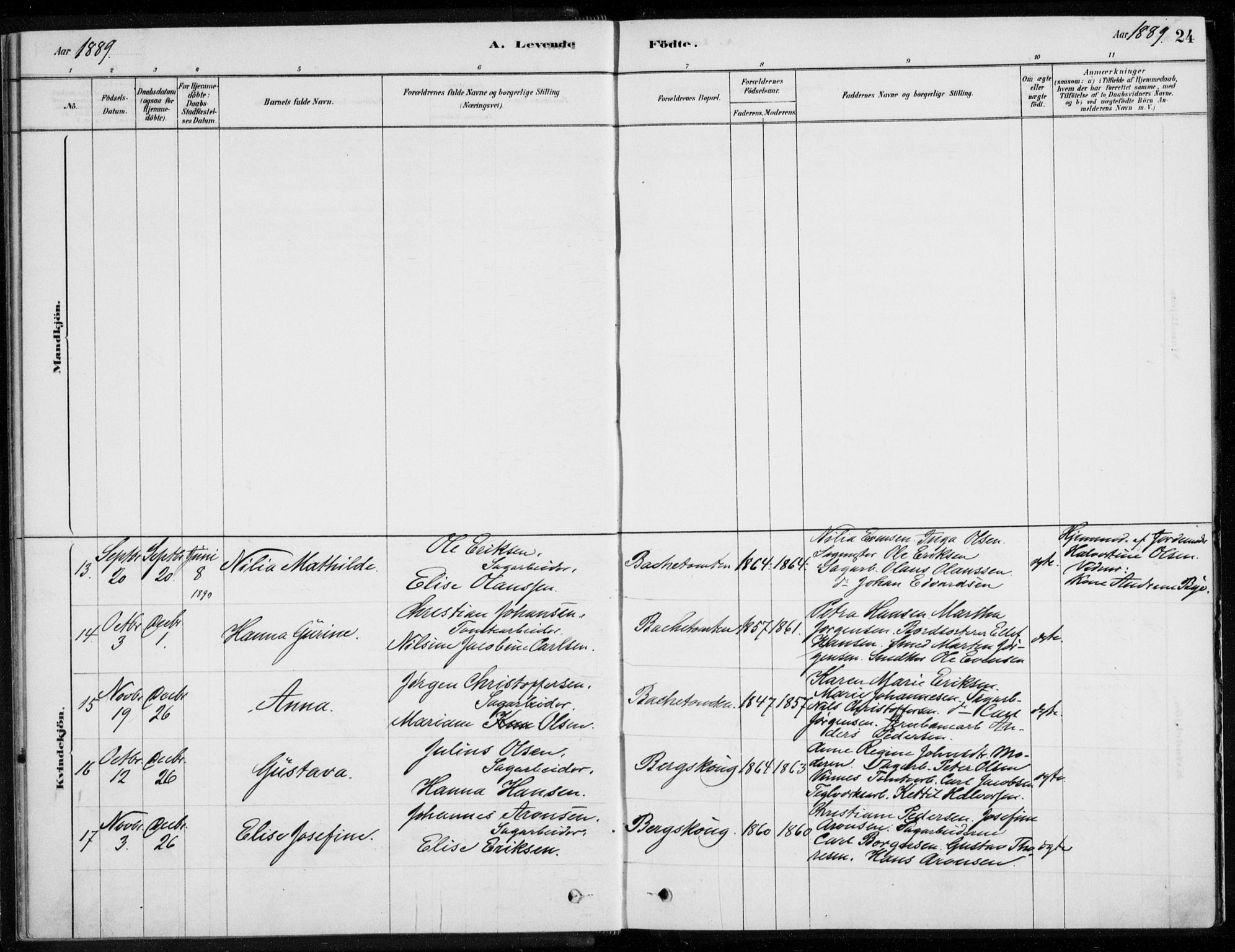 Åssiden kirkebøker, AV/SAKO-A-251/F/Fa/L0001: Parish register (official) no. 1, 1878-1904, p. 24